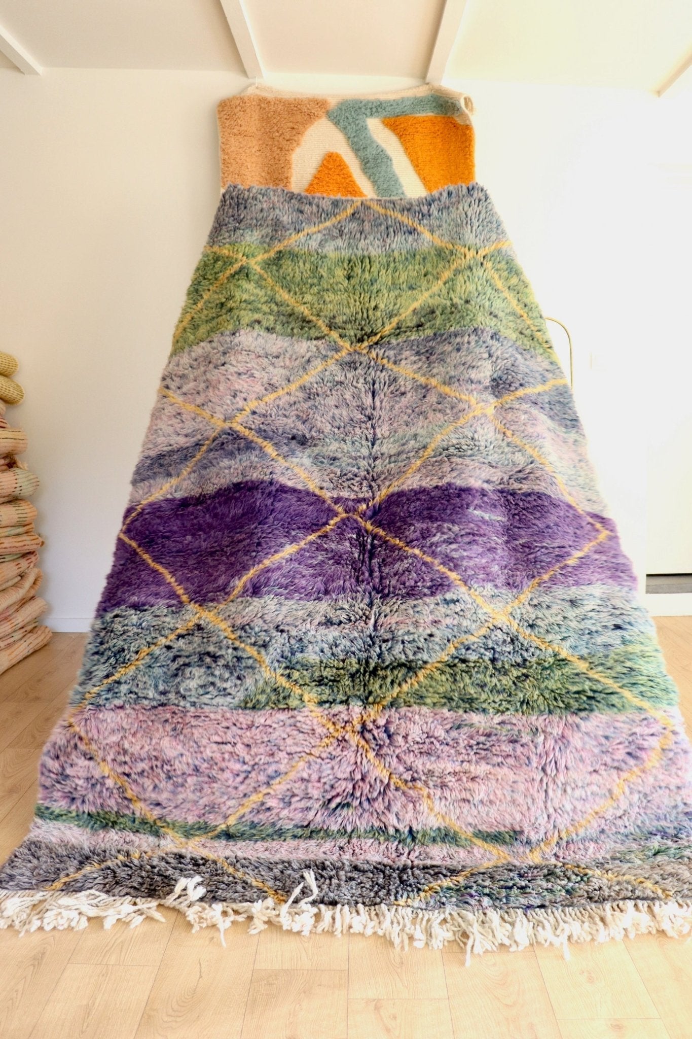 Beni Ouarain Moroccan Colorful Rug (1104) 240x172cm - Notre Dame - Tree of Colors