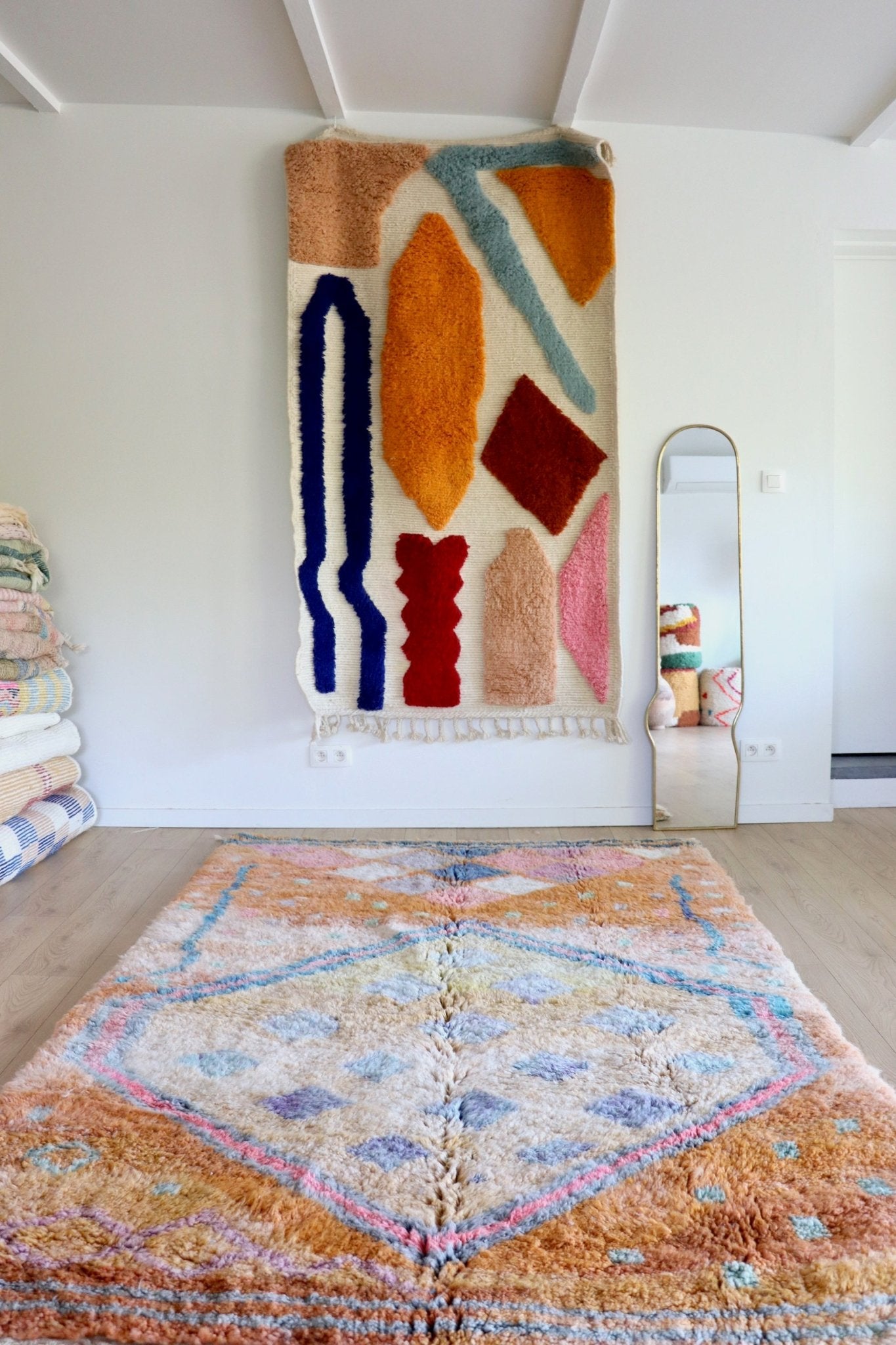 Beni Ouarain Moroccan Colorful Rug (1106) 263x180cm - Circus - Tree of Colors