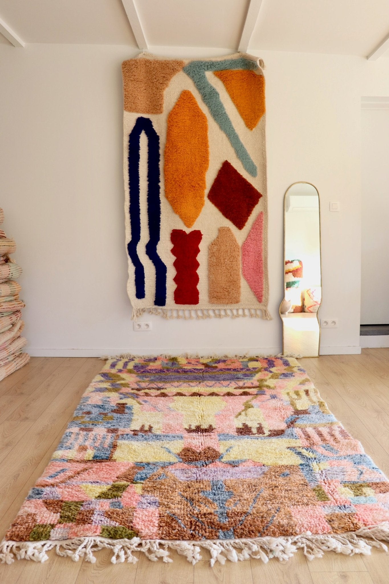 Beni Ouarain Moroccan Colorful Rug (1109) 245x160cm - Dreamcatcher - Tree of Colors