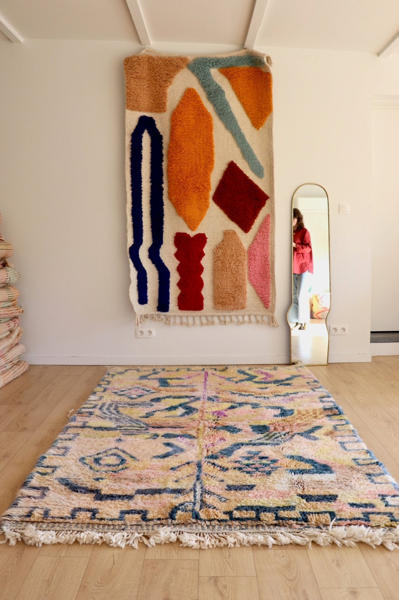 Beni Ouarain Moroccan Colorful Rug (1110) 232x161cm - Benji - Tree of Colors