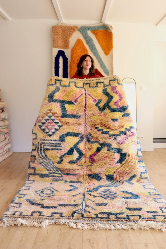 Beni Ouarain Moroccan Colorful Rug (1110) 232x161cm - Benji - Tree of Colors