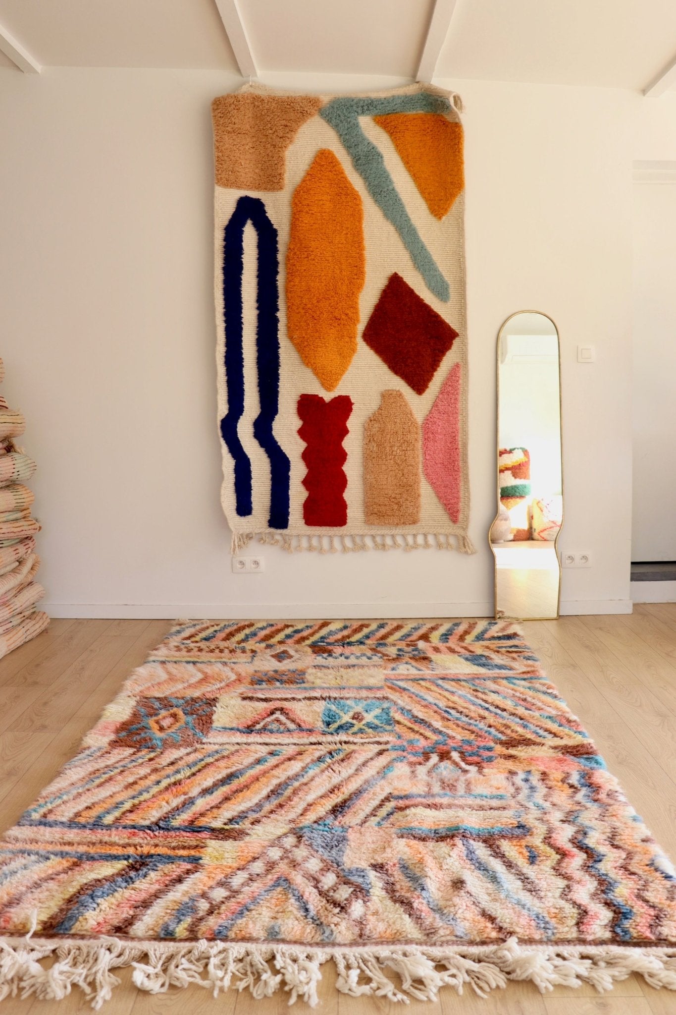 Beni Ouarain Moroccan Colorful Rug (1111) 251x158cm - Tribal - Tree of Colors