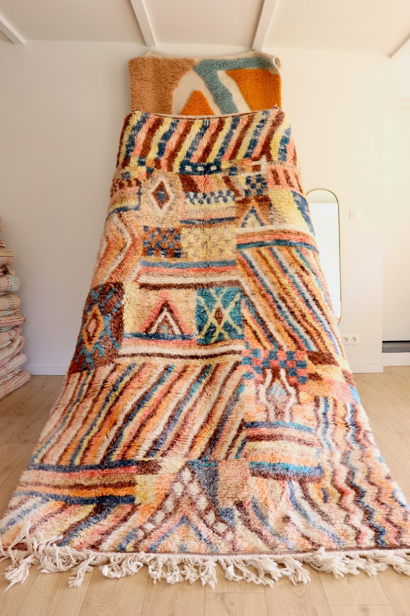 Beni Ouarain Moroccan Colorful Rug (1111) 251x158cm - Tribal - Tree of Colors