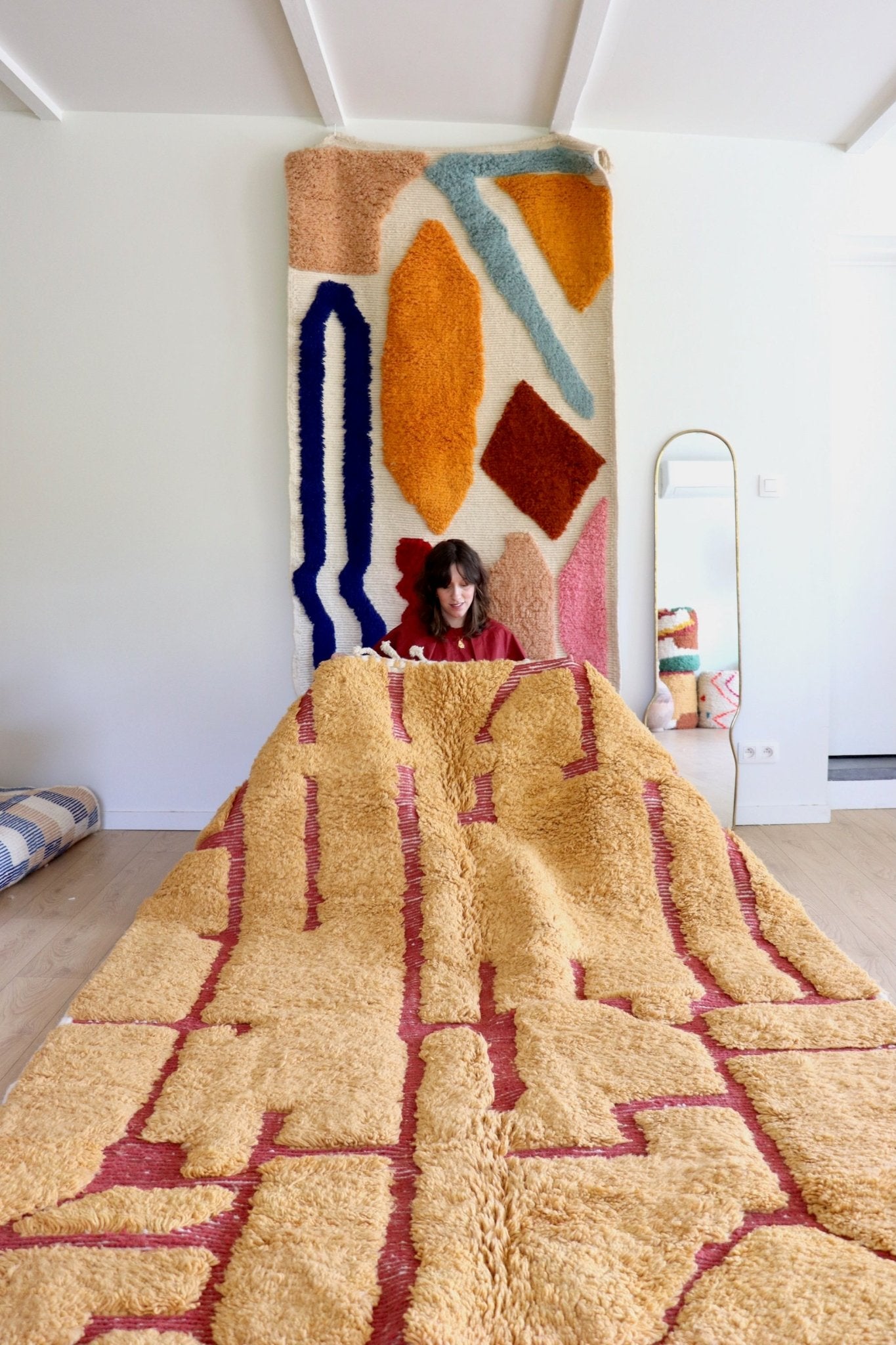 Beni Ouarain Moroccan Colorful Rug (1125) 298x197cm - Terra - Tree of Colors