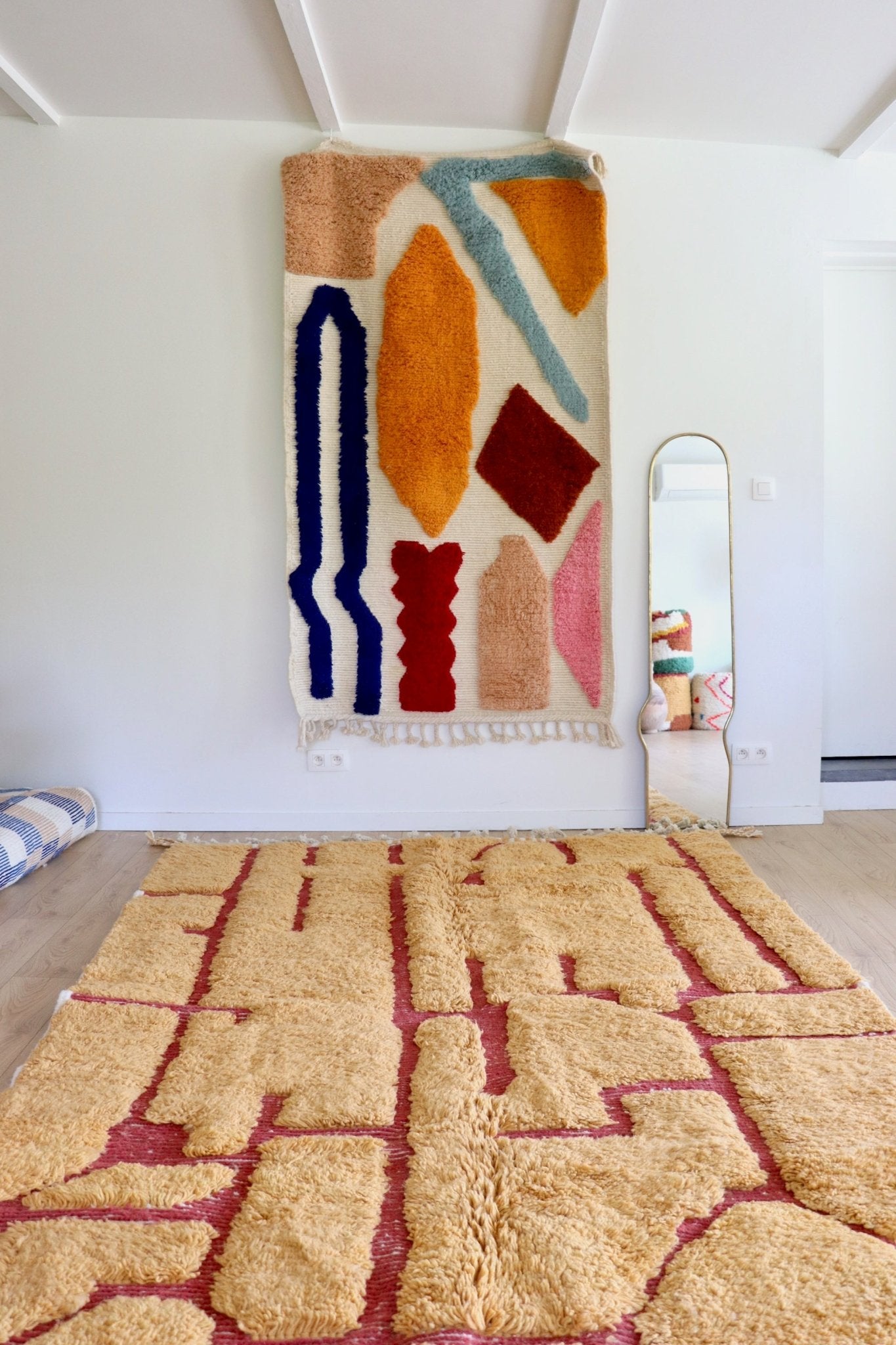 Beni Ouarain Moroccan Colorful Rug (1125) 298x197cm - Terra - Tree of Colors