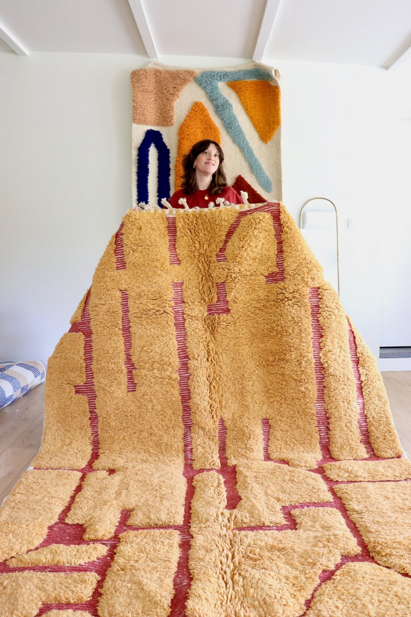 Beni Ouarain Moroccan Colorful Rug (1125) 298x197cm - Terra - Tree of Colors