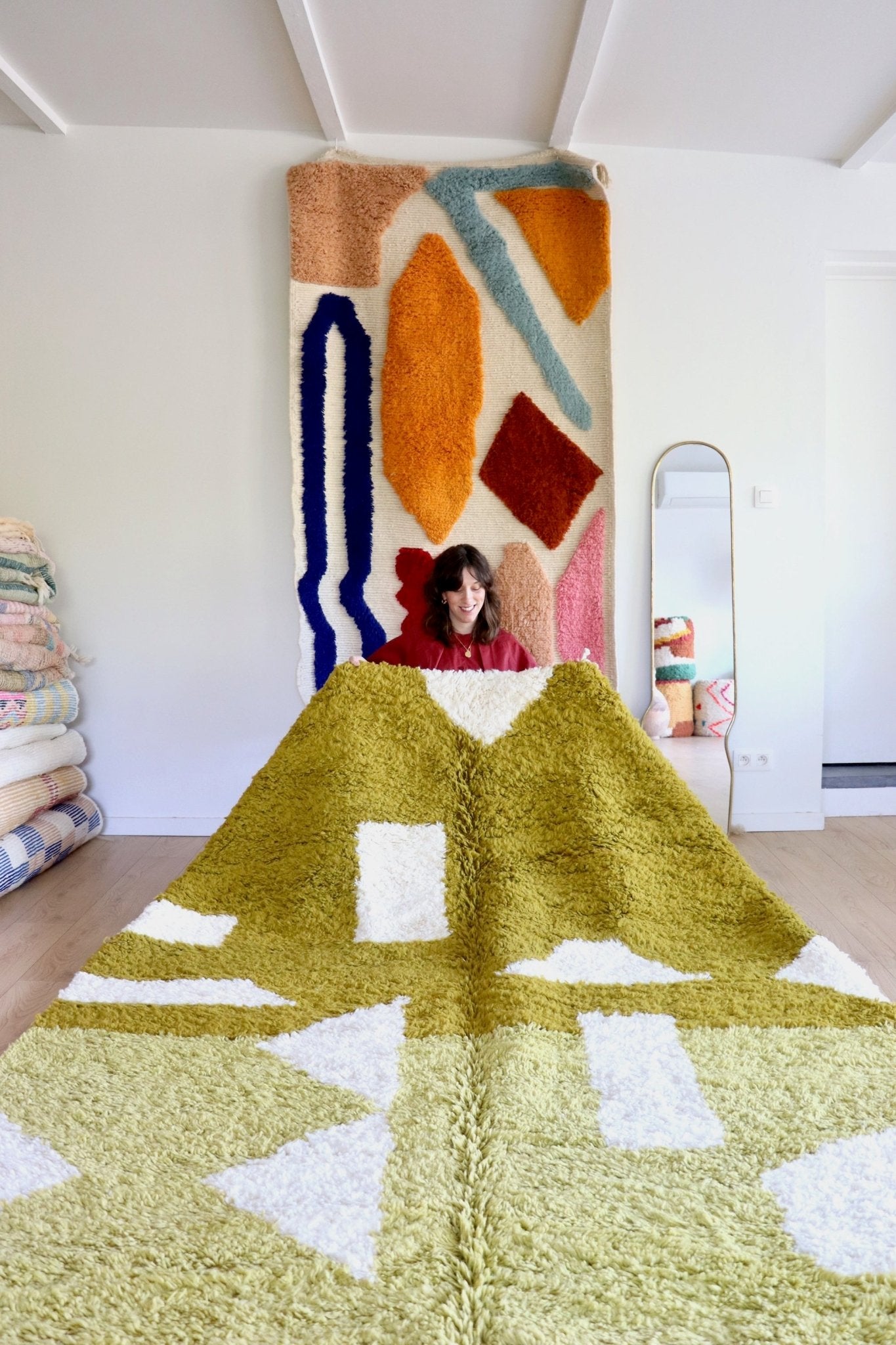 Beni Ouarain Moroccan Colorful Rug (1127) 307x202cm - Sunshine & Olives - Tree of Colors