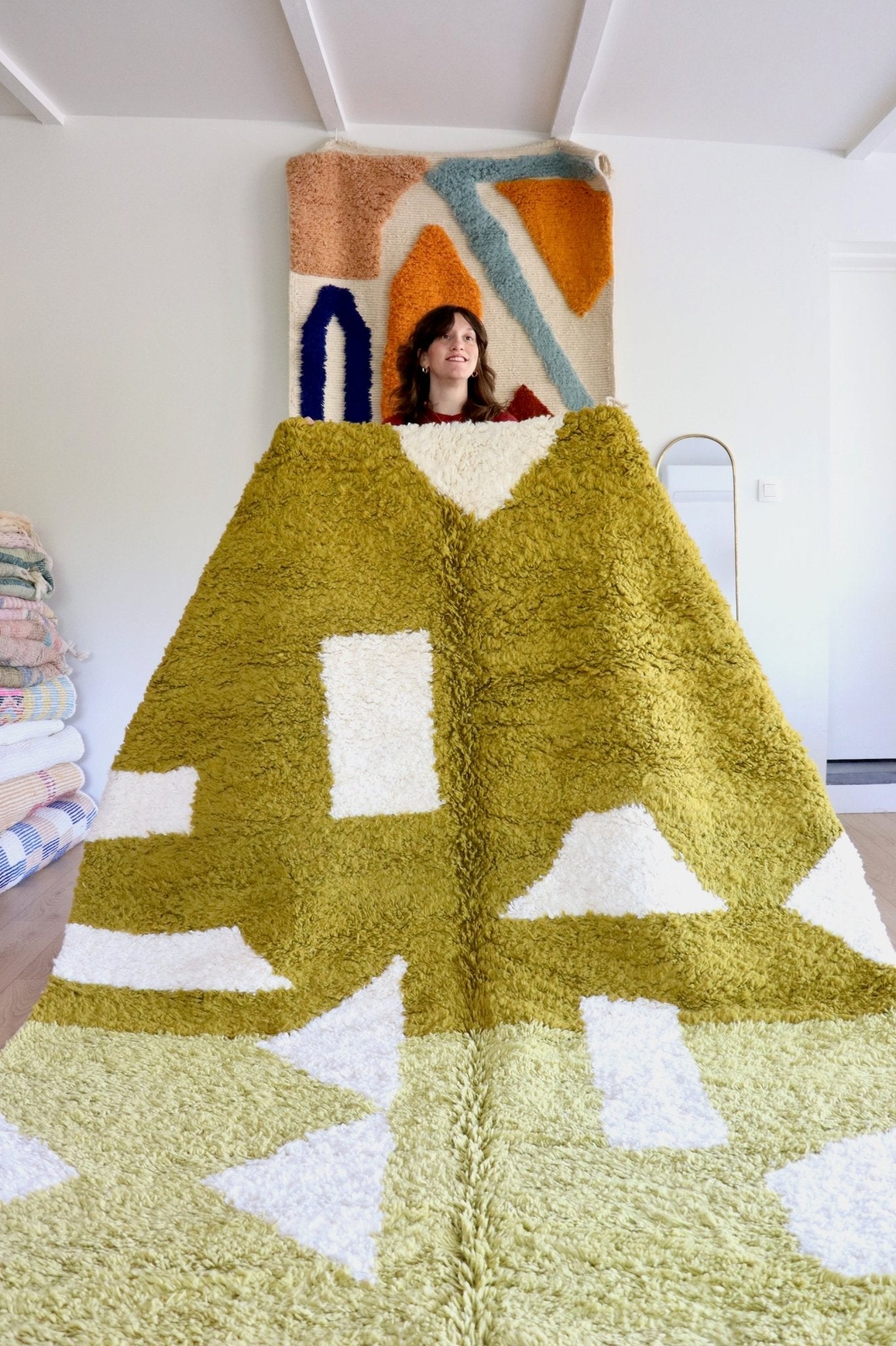 Beni Ouarain Moroccan Colorful Rug (1127) 307x202cm - Sunshine & Olives - Tree of Colors