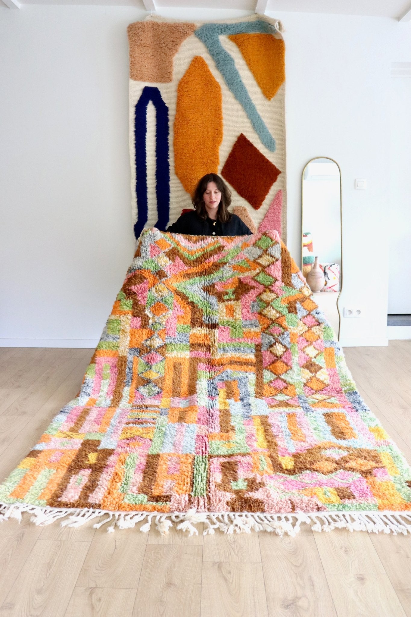 Beni Ouarain Moroccan Colorful Rug (1147) 240x170cm - Serafina - Tree of Colors