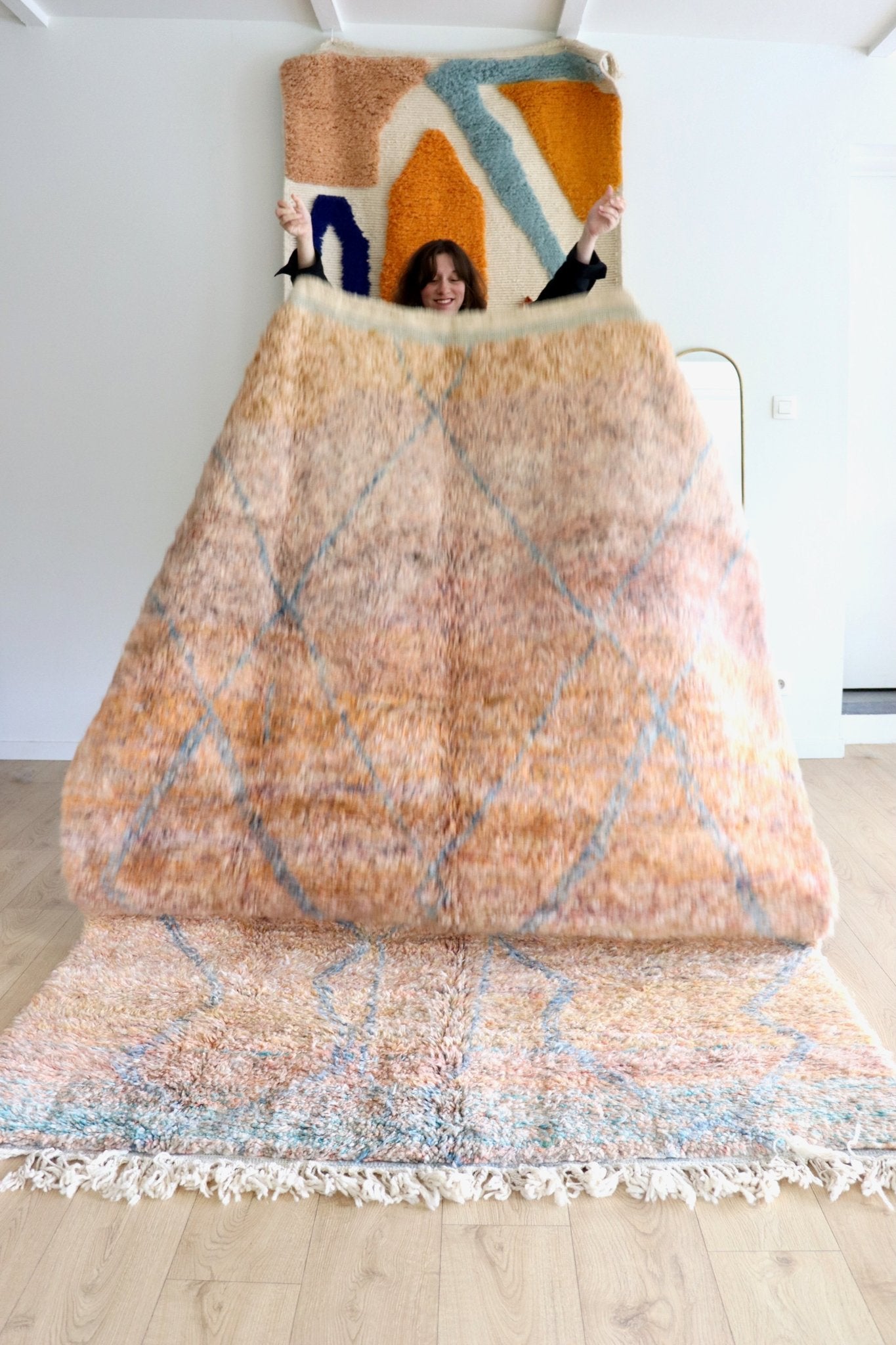 Beni Ouarain Moroccan Colorful Rug (1150) 255x170cm - Sunset - Tree of Colors