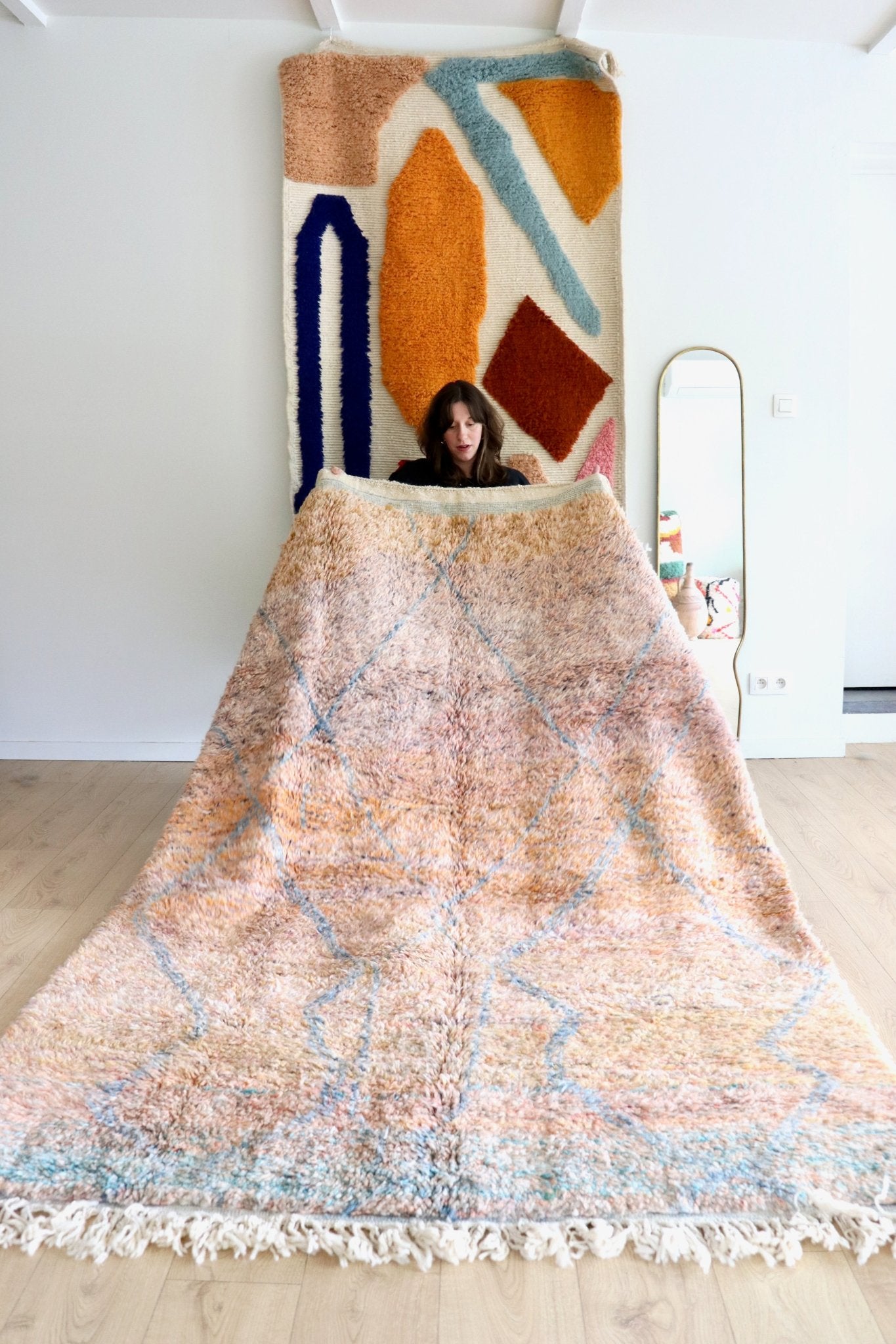 Beni Ouarain Moroccan Colorful Rug (1150) 255x170cm - Sunset - Tree of Colors