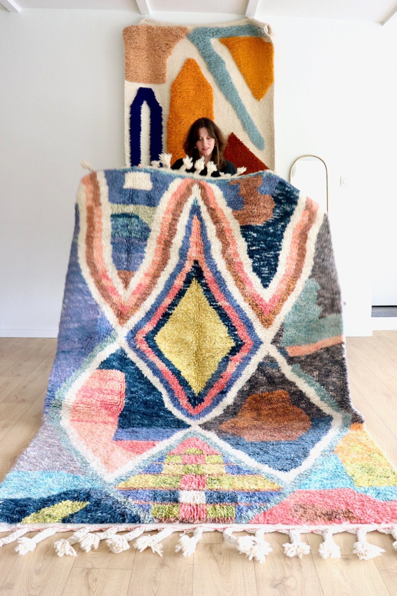Beni Ouarain Moroccan Colorful Rug (1151) 255x160cm - Lilou - Tree of Colors