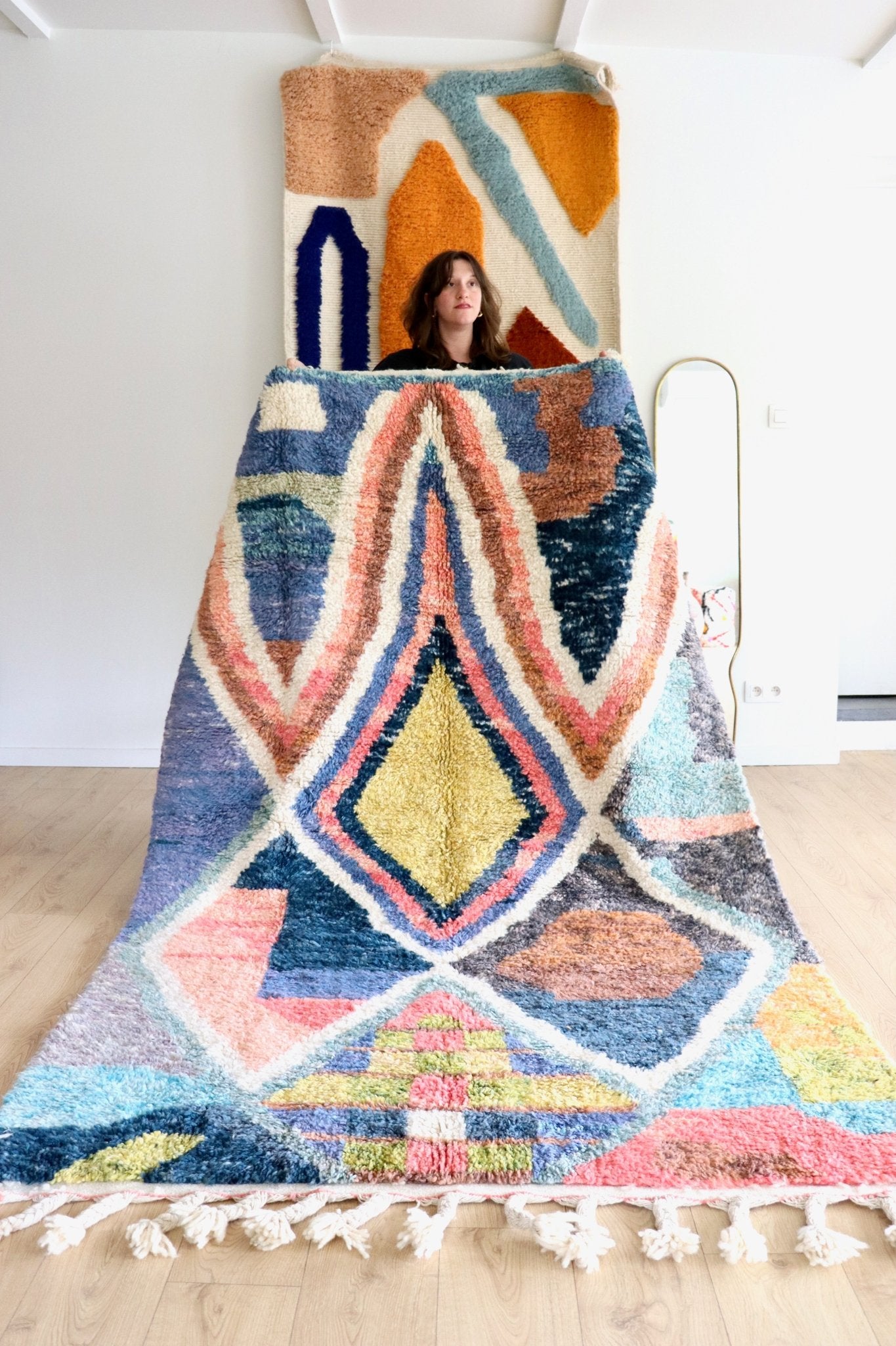 Beni Ouarain Moroccan Colorful Rug (1151) 255x160cm - Lilou - Tree of Colors