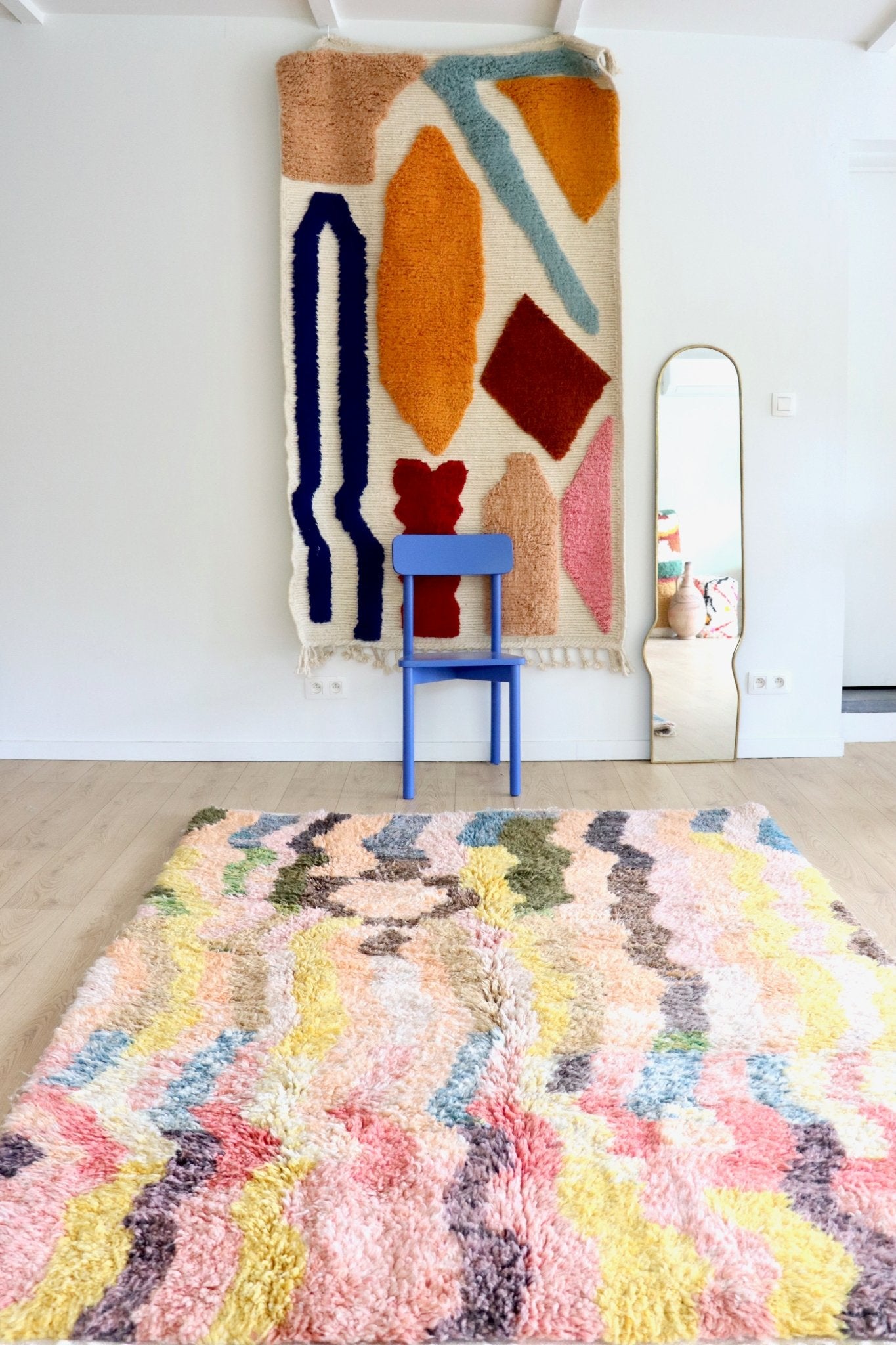 Beni Ouarain Moroccan Colorful Rug (1152) 235x175cm - Surprise - Tree of Colors