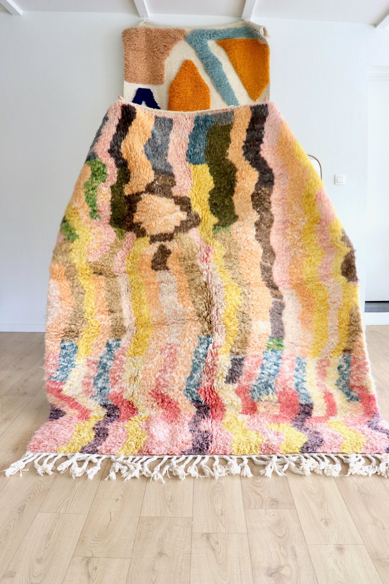 Beni Ouarain Moroccan Colorful Rug (1152) 235x175cm - Surprise - Tree of Colors
