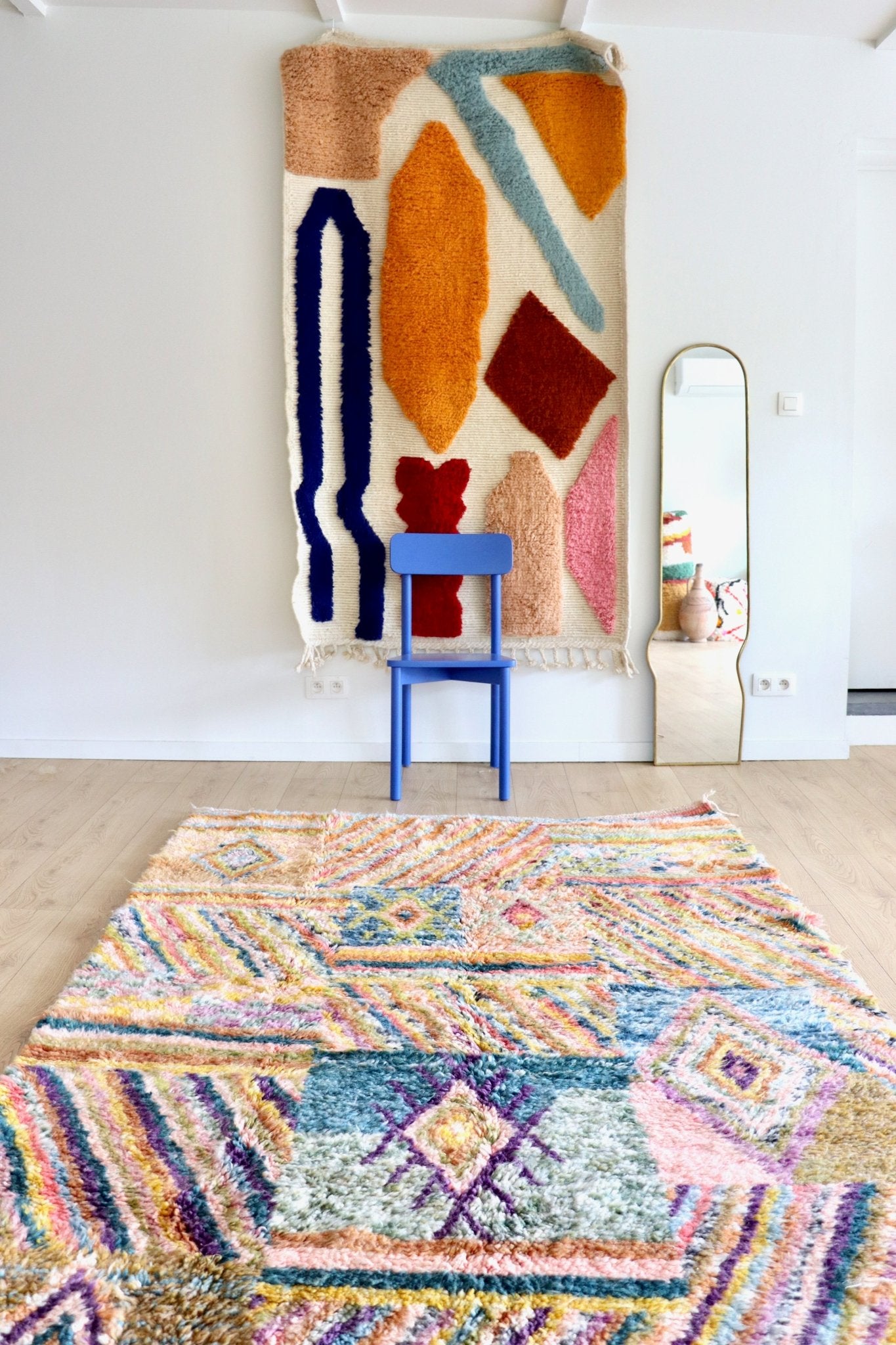 Beni Ouarain Moroccan Colorful Rug (1159) 245x160cm - Diana - Tree of Colors