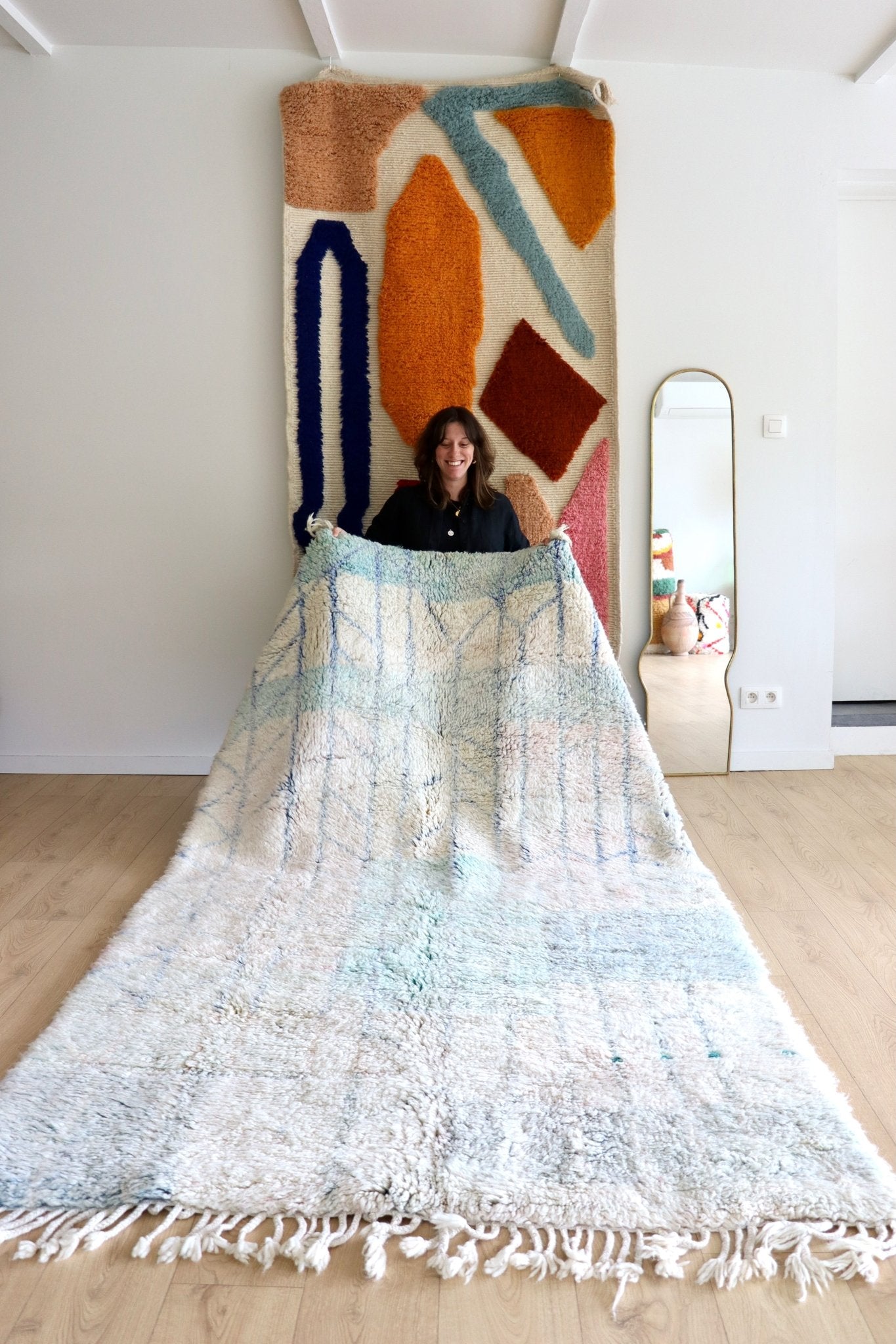 Beni Ouarain Moroccan Colorful Rug (1164) 272x153cm - Lola - Tree of Colors