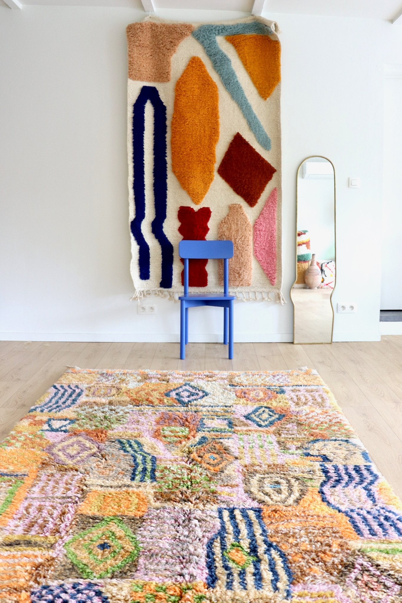 Beni Ouarain Moroccan Colorful Rug (1165) 252x168cm - Tania - Tree of Colors