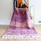Beni Ouarain Moroccan Colorful Rug (1166) 240x161cm - Lila - Tree of Colors
