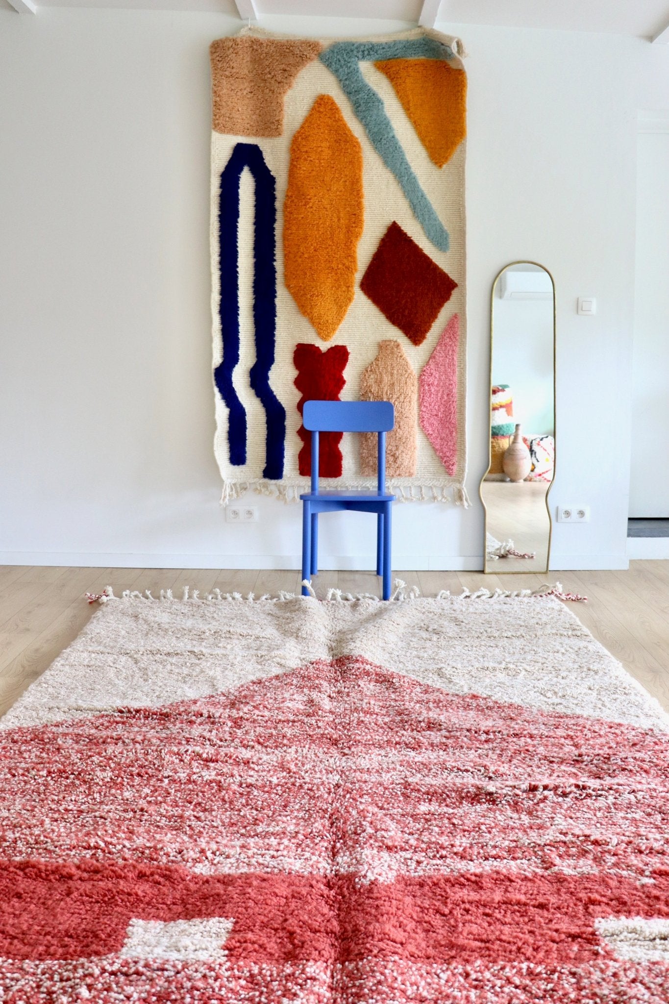 Beni Ouarain Moroccan Colorful Rug (1184) 288x198cm - Mountain - Tree of Colors