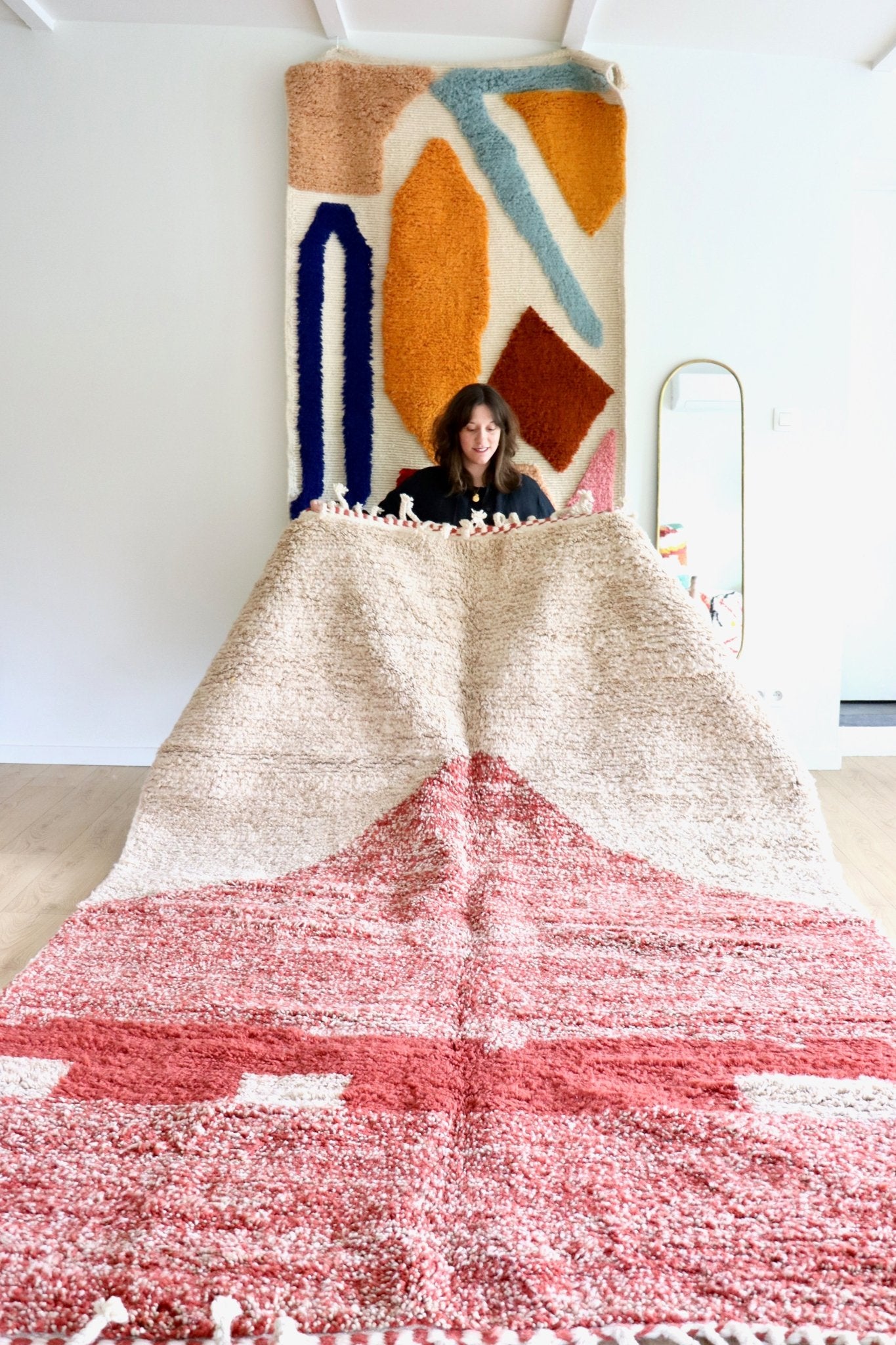 Beni Ouarain Moroccan Colorful Rug (1184) 288x198cm - Mountain - Tree of Colors