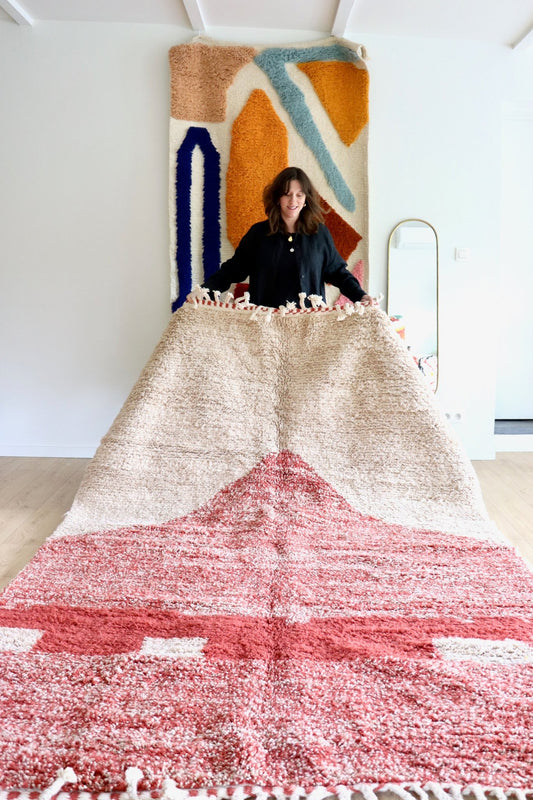Beni Ouarain Moroccan Colorful Rug (1184) 288x198cm - Mountain - Tree of Colors