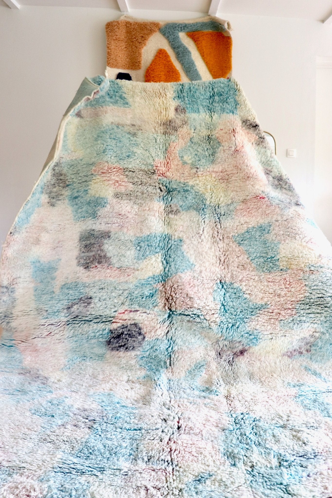 Beni Ouarain Moroccan Colorful Rug (1193) 305x209cm - Clouds - Tree of Colors