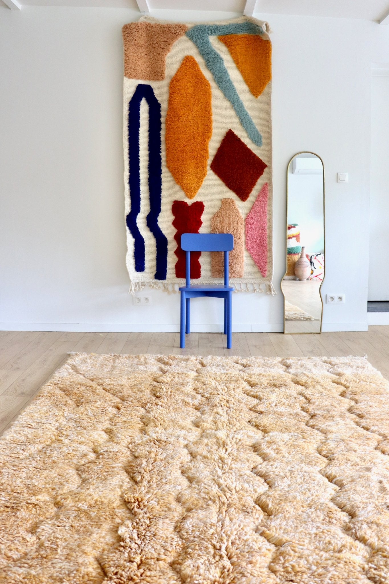 Beni Ouarain Moroccan Colorful Rug (1195) 290x203cm - Canyons - Tree of Colors