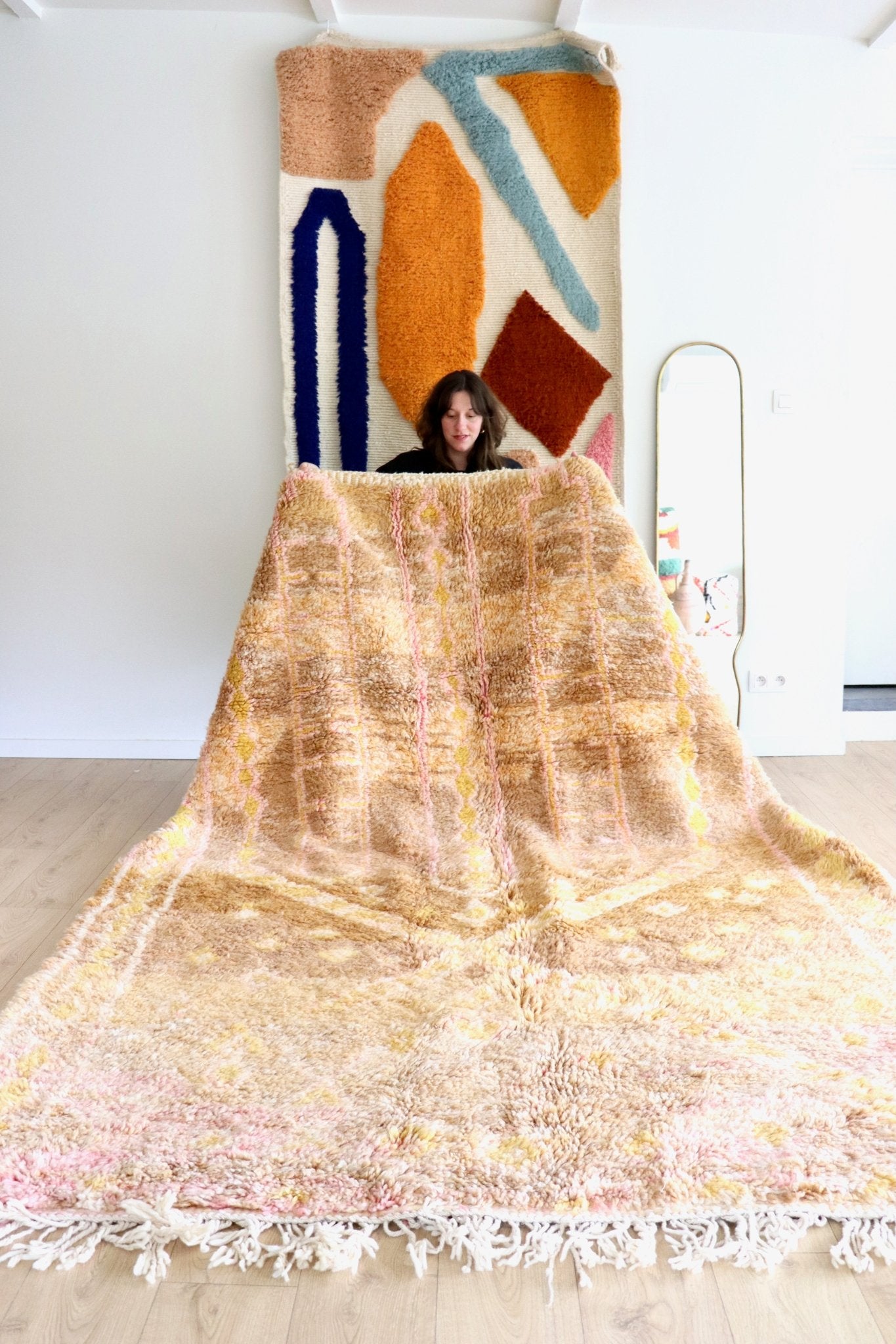 Beni Ouarain Moroccan Colorful Rug (1198) 292x206cm - Elisa - Tree of Colors