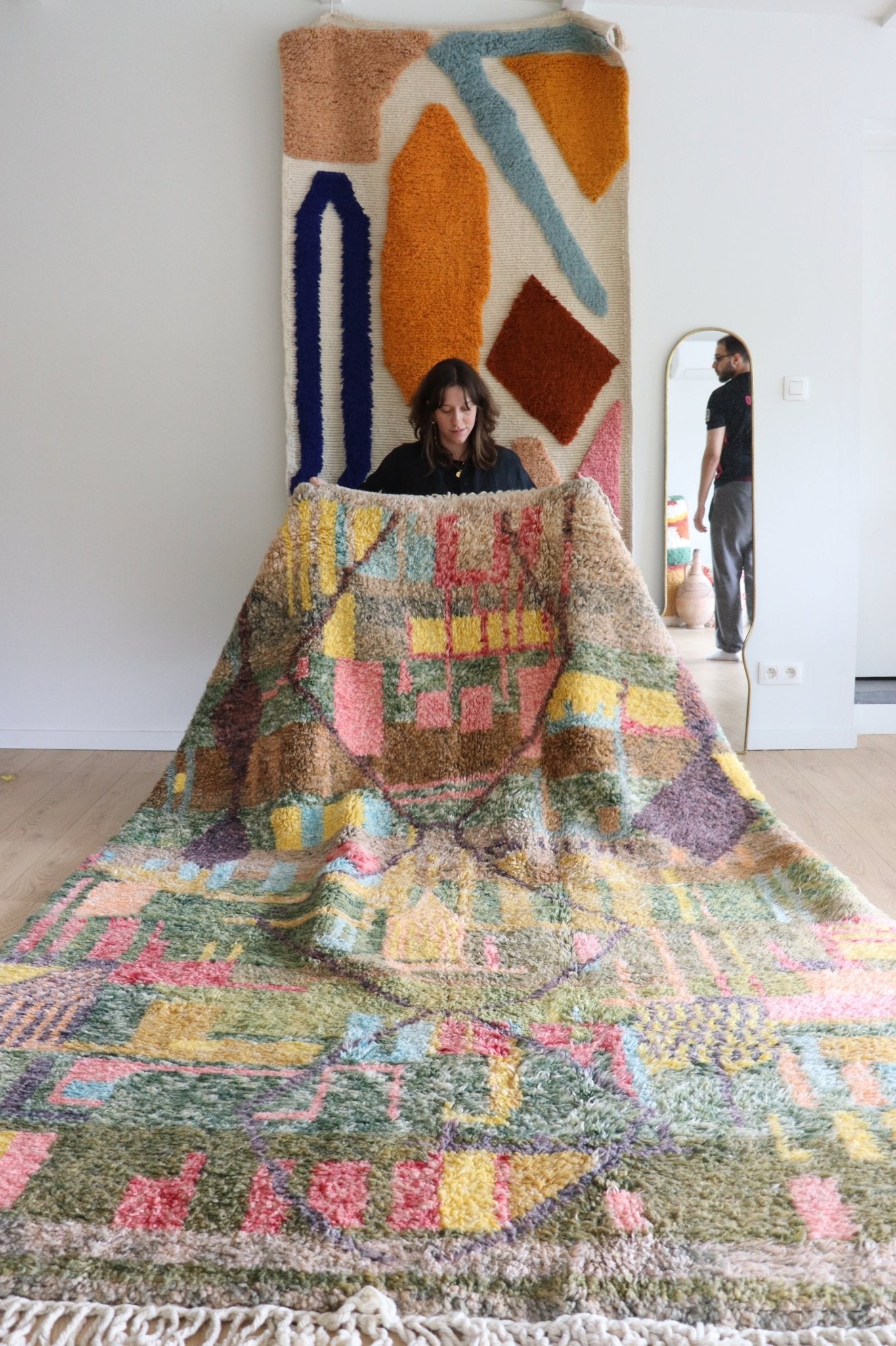 Beni Ouarain Moroccan Colorful Rug (1199) 288x203cm - Sofia - Tree of Colors