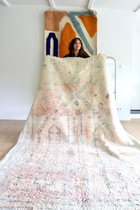 Beni Ouarain Moroccan Colorful Rug (1200) 294x200cm - Amren - Tree of Colors