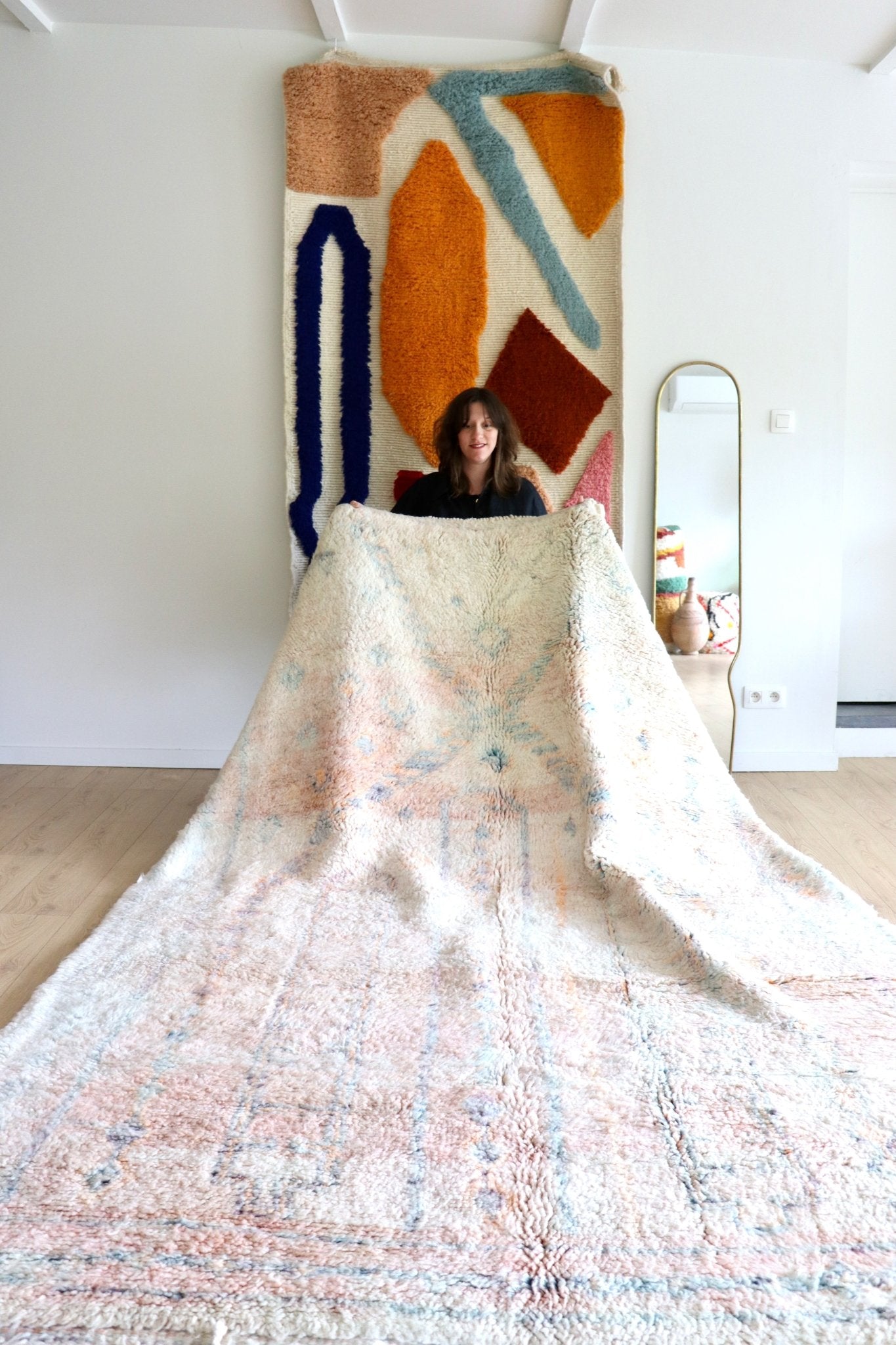 Beni Ouarain Moroccan Colorful Rug (1200) 294x200cm - Amren - Tree of Colors