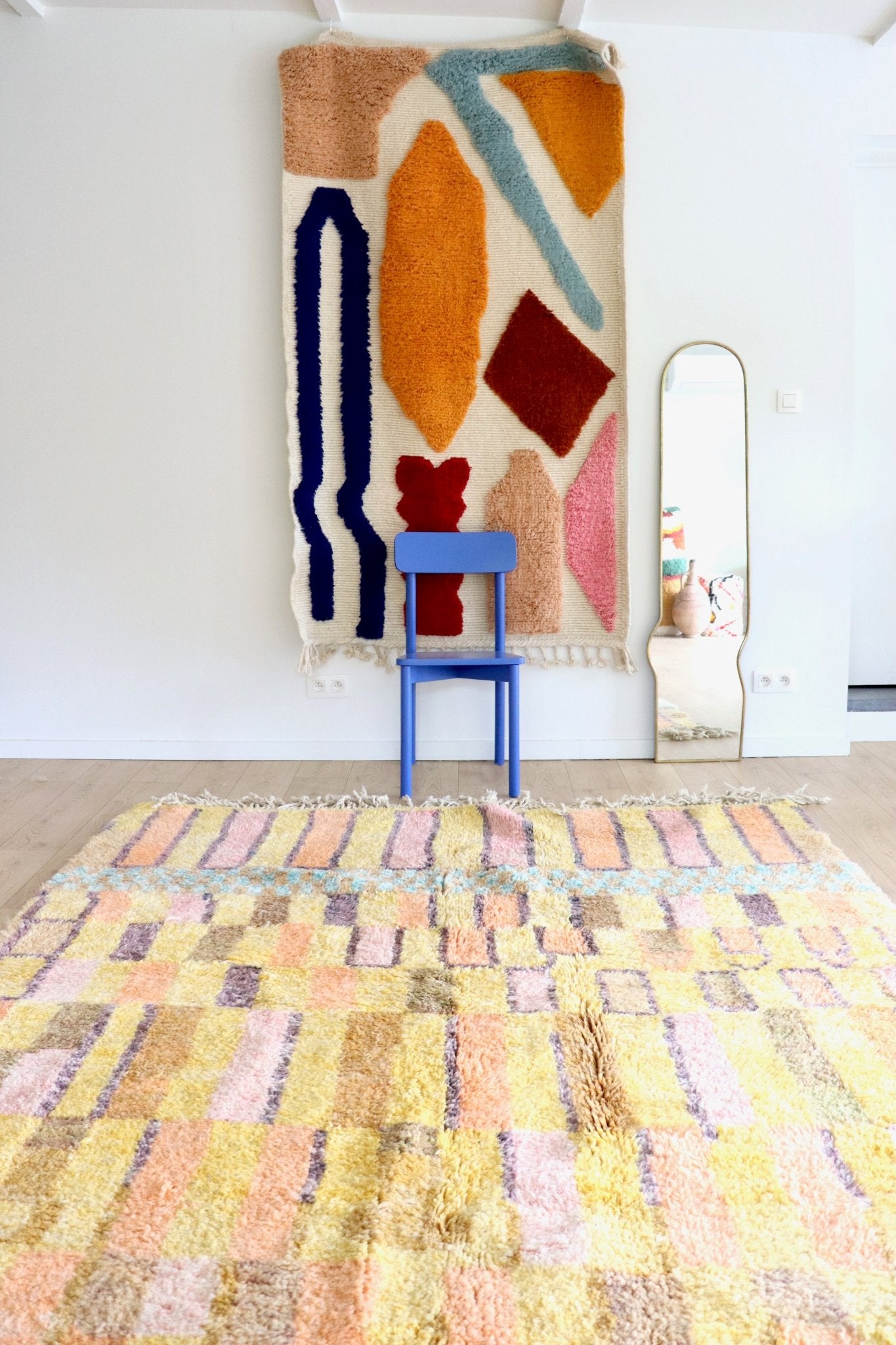 Beni Ouarain Moroccan Colorful Rug (1204) 280x212cm - Irina - Tree of Colors