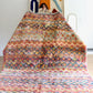 Beni Ouarain Moroccan Colorful Rug (1207) 296x202cm - Pink Flower Fields - Tree of Colors