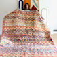 Beni Ouarain Moroccan Colorful Rug (1207) 296x202cm - Pink Flower Fields - Tree of Colors