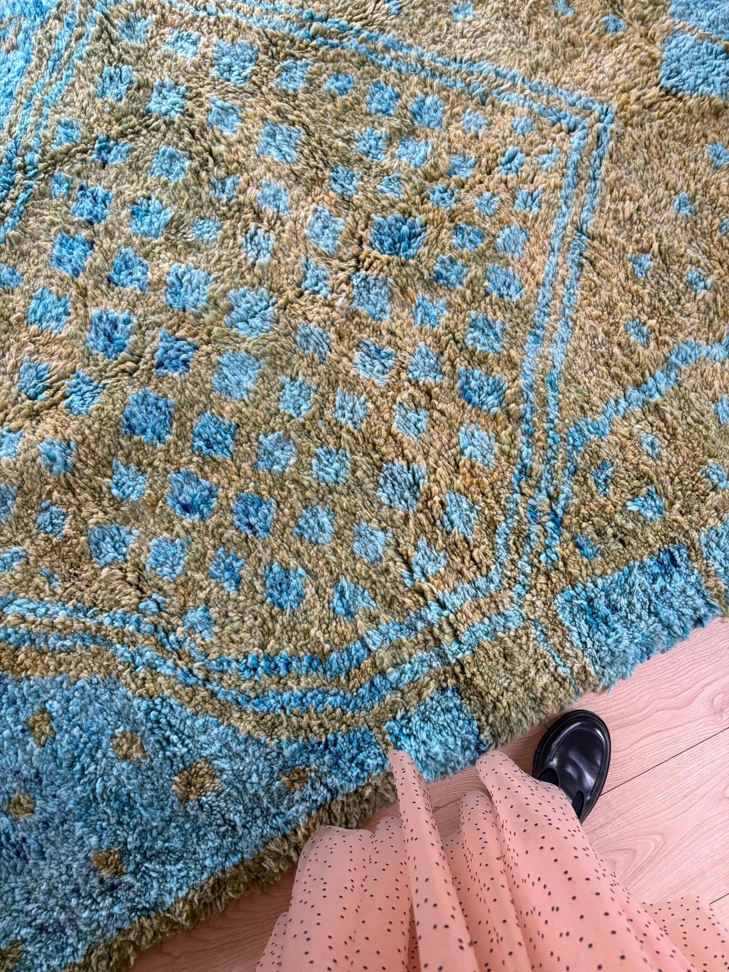 Beni Ouarain Moroccan Colorful Rug (771) 271x165cm - Peacock - Tree of Colors