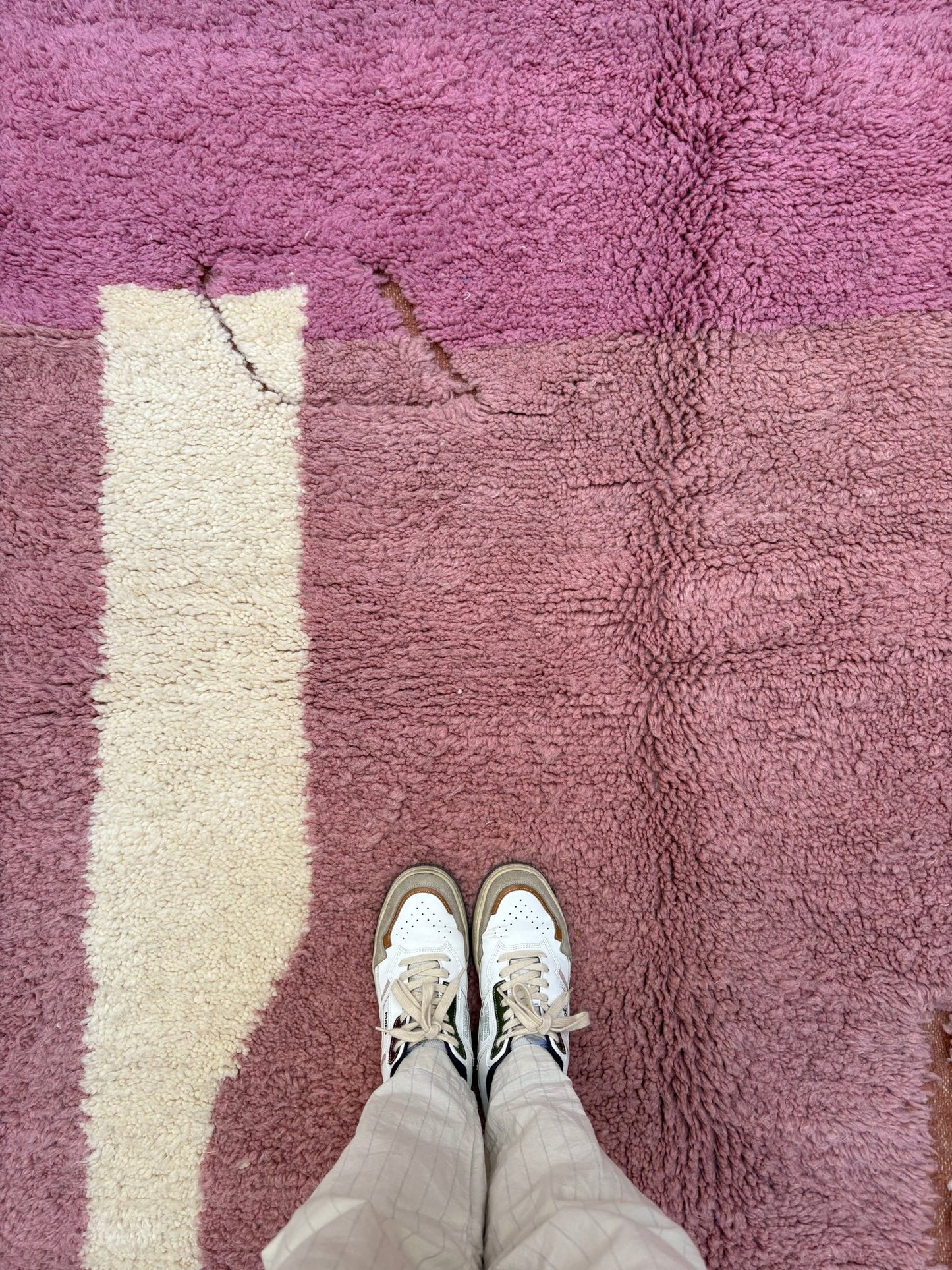 Beni Ouarain Moroccan Colorful Rug (808) 239x155cm - Lavender - Tree of Colors