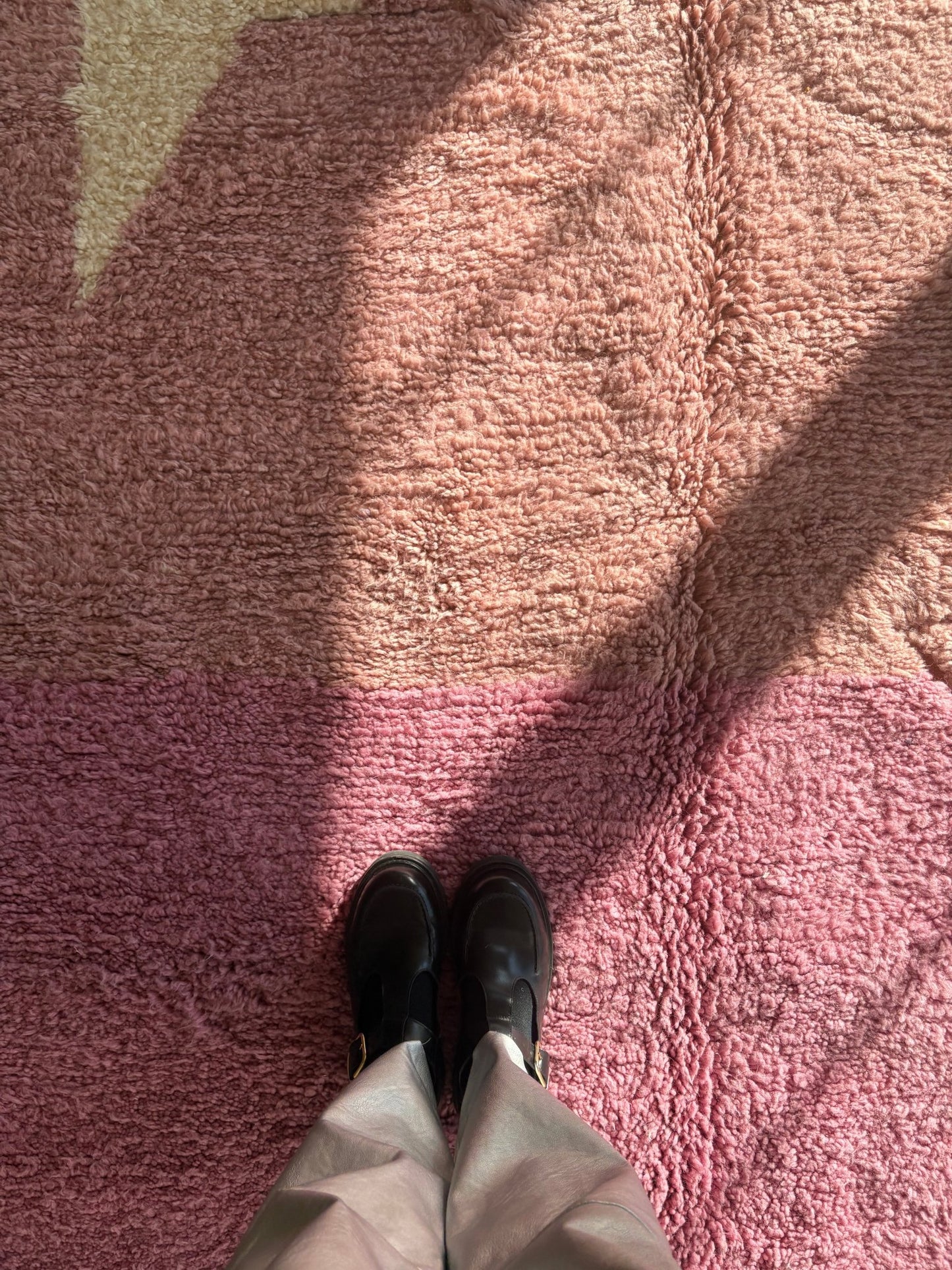 Beni Ouarain Moroccan Colorful Rug (808) 239x155cm - Lavender - Tree of Colors