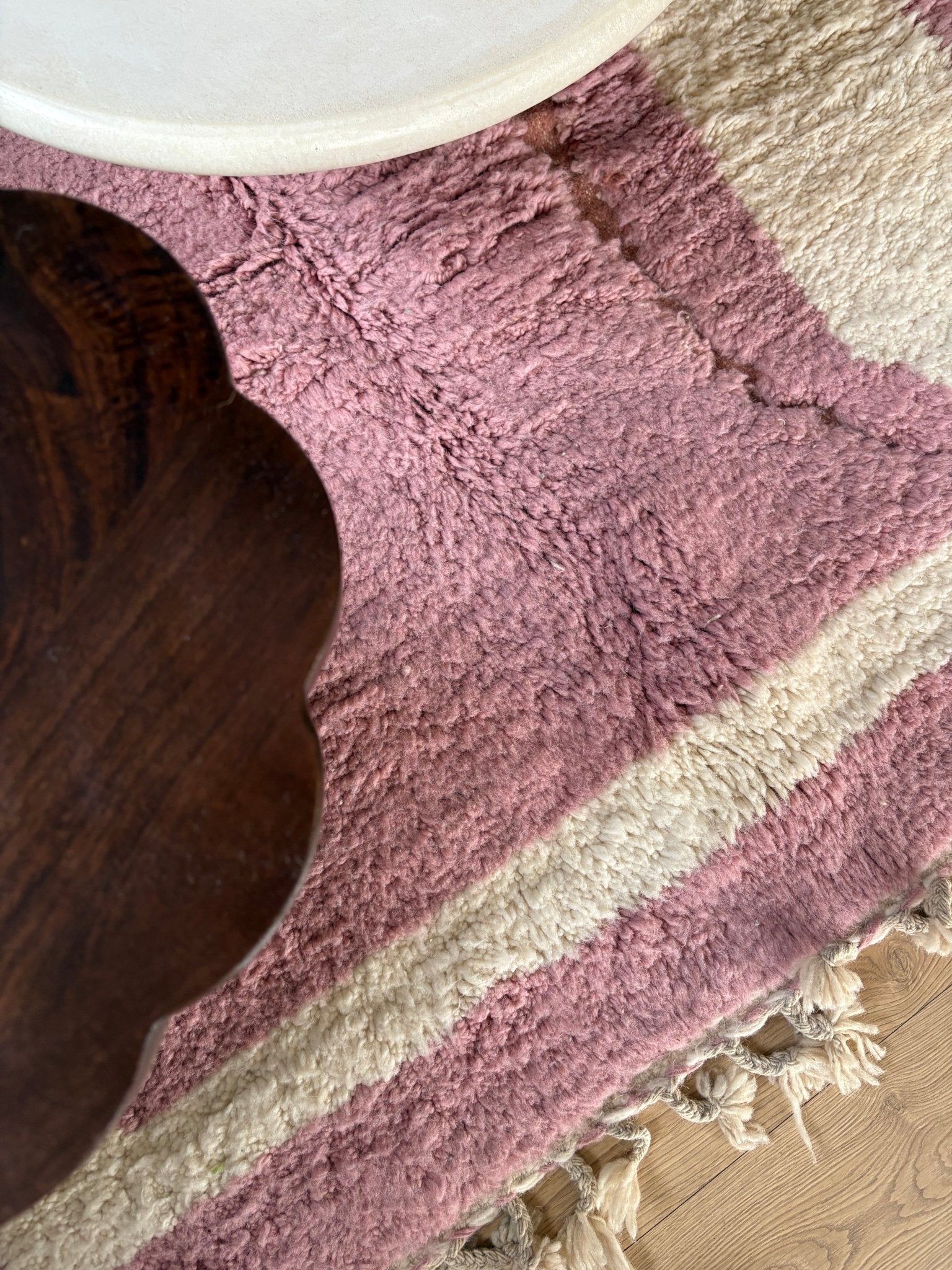 Beni Ouarain Moroccan Colorful Rug (808) 239x155cm - Lavender - Tree of Colors