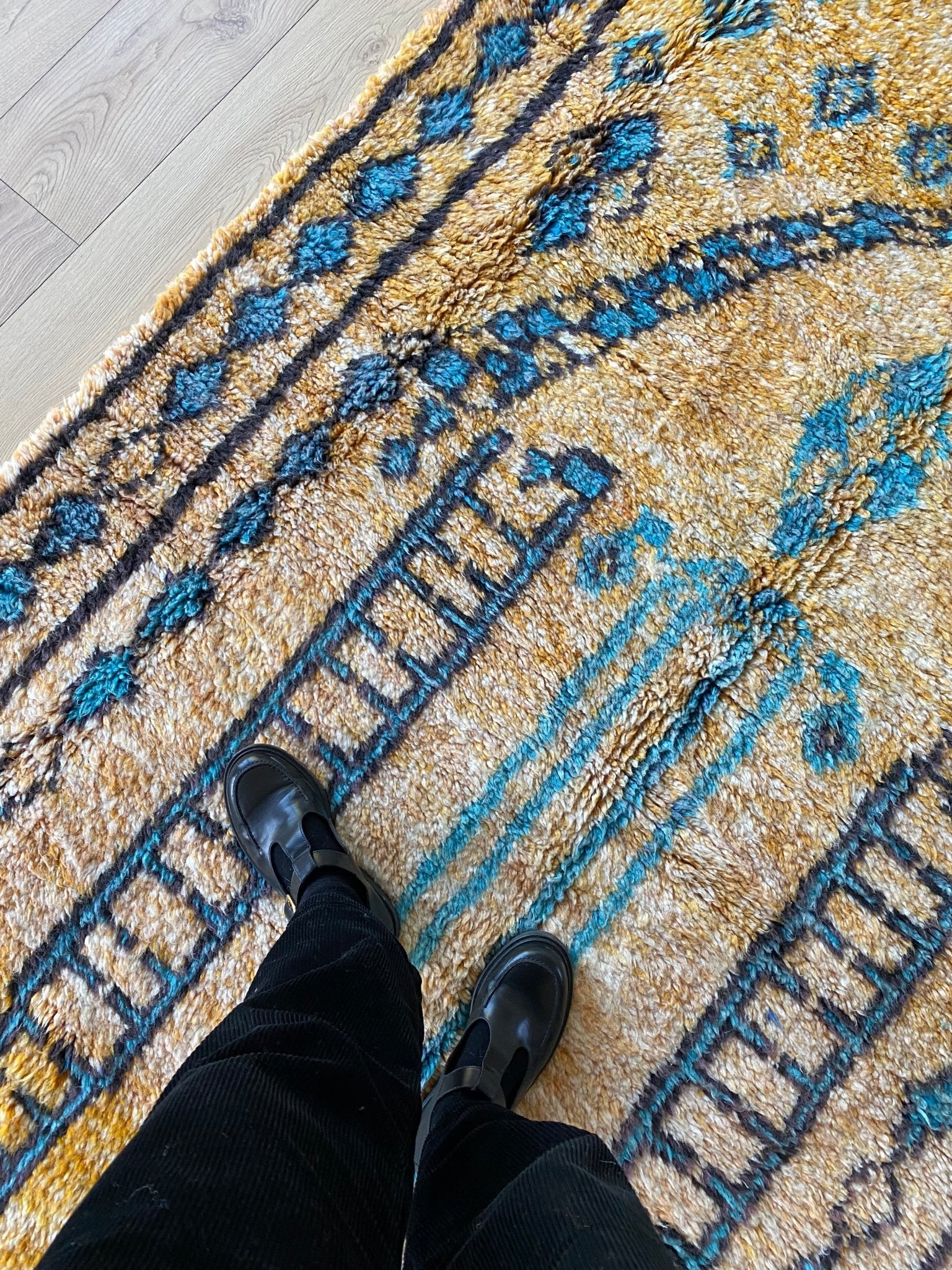 Beni Ouarain Moroccan Colorful Rug (883) 257x152cm - India - Tree of Colors