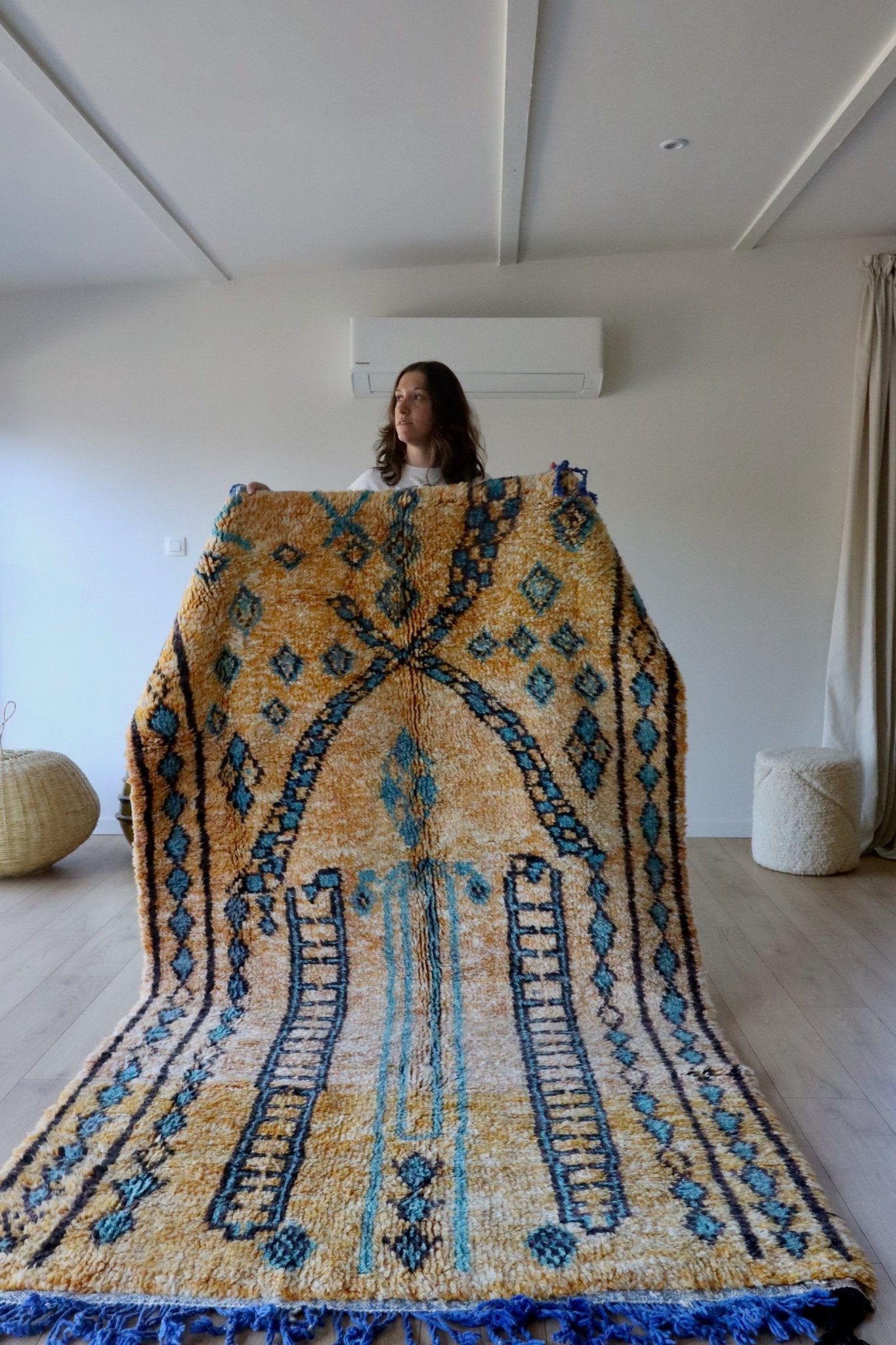 Beni Ouarain Moroccan Colorful Rug (883) 257x152cm - India - Tree of Colors