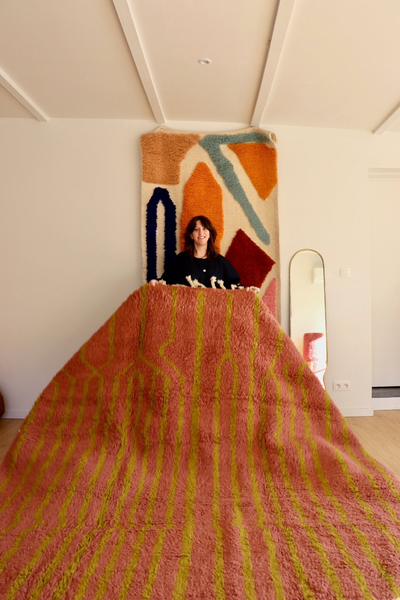 Beni Ouarain Moroccan Colorful Rug (959) 360x240cm - Arenal - Tree of Colors