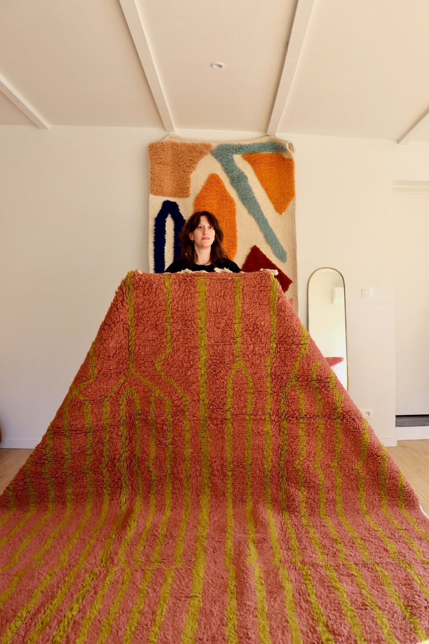 Beni Ouarain Moroccan Colorful Rug (959) 360x240cm - Arenal - Tree of Colors