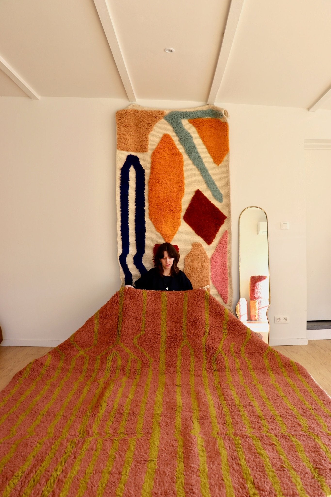 Beni Ouarain Moroccan Colorful Rug (959) 360x240cm - Arenal - Tree of Colors