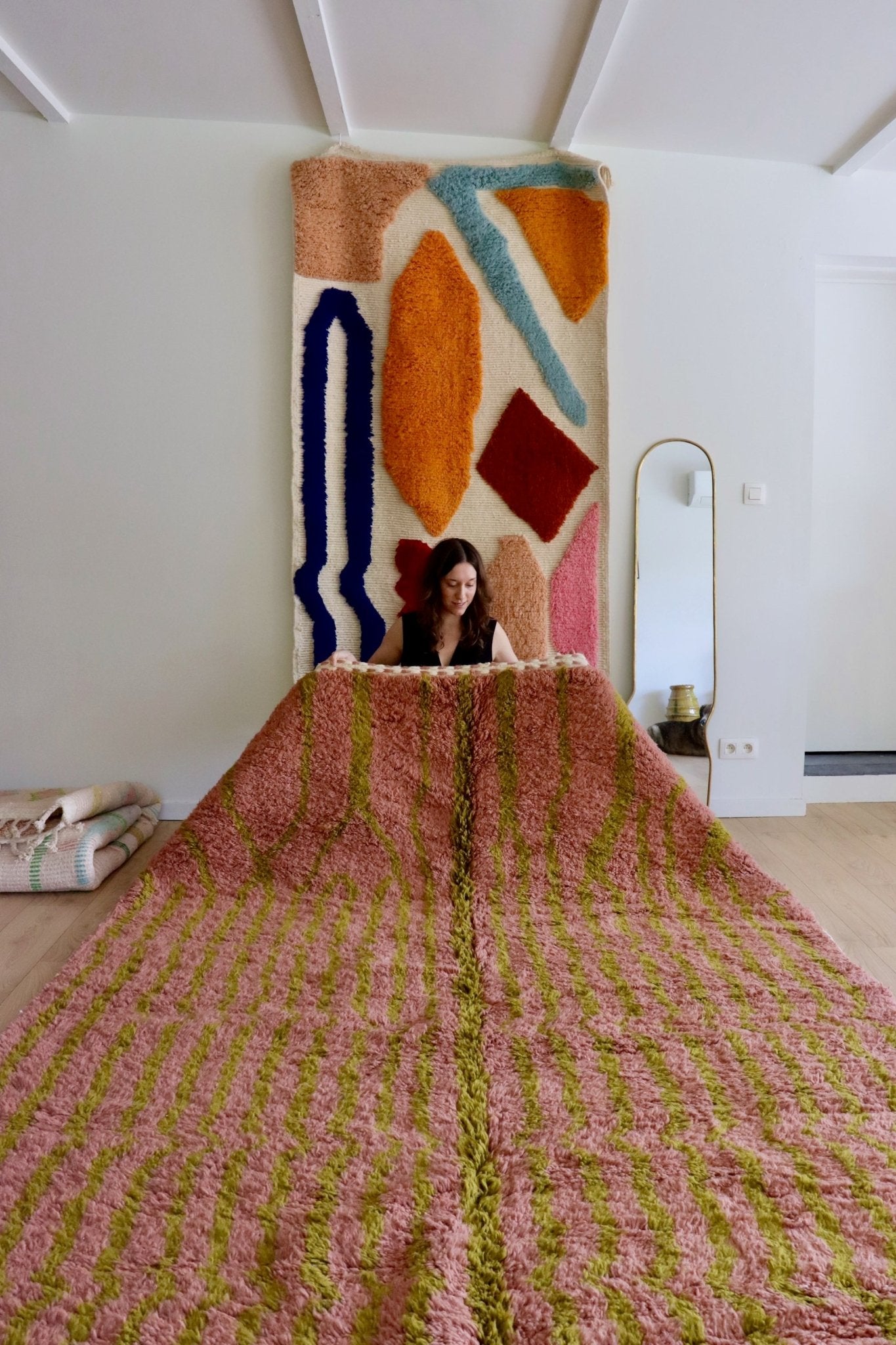 Beni Ouarain Moroccan Colorful Rug (960) 207x312cm - Arenal No 2 - Tree of Colors