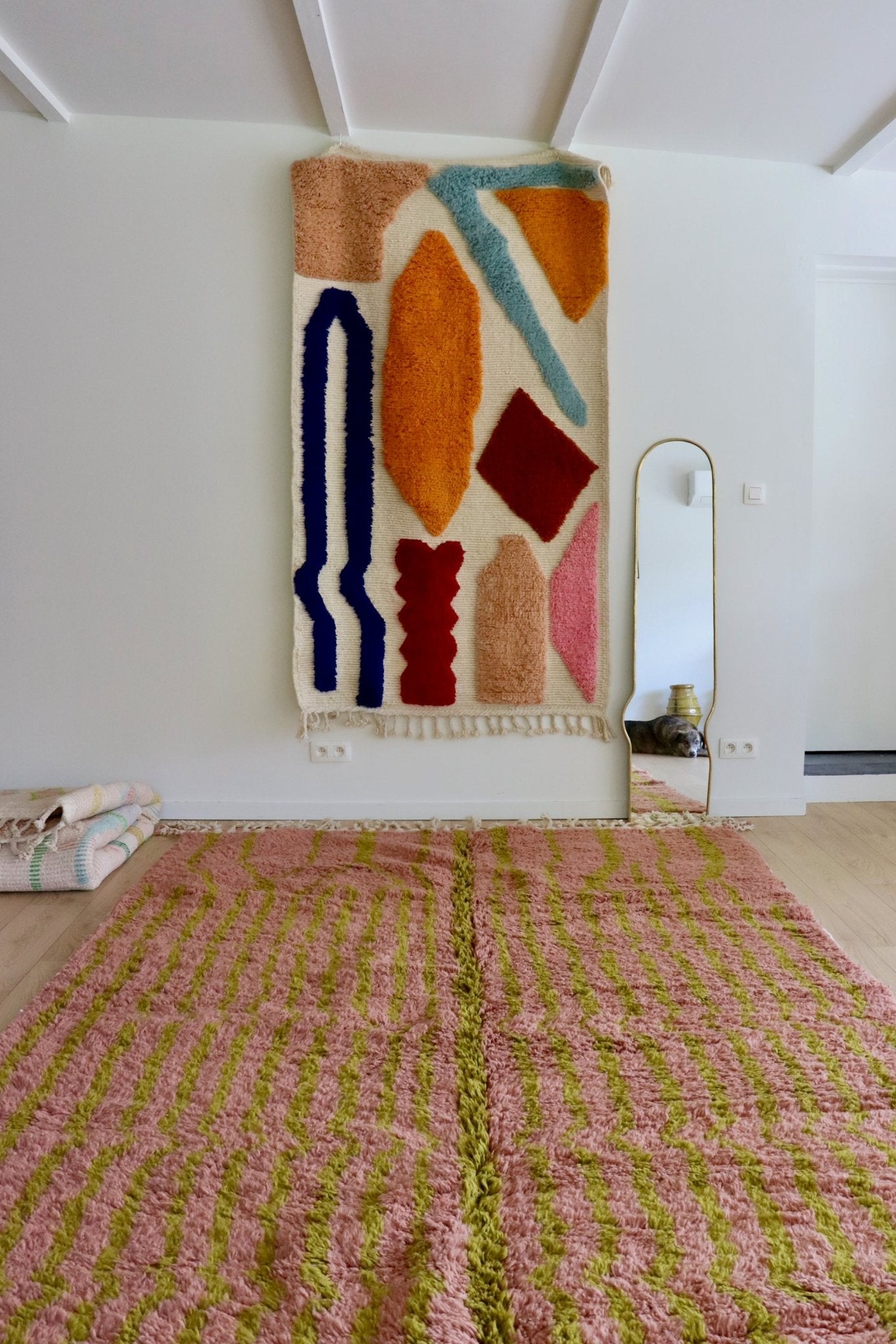 Beni Ouarain Moroccan Colorful Rug (960) 207x312cm - Arenal No 2 - Tree of Colors