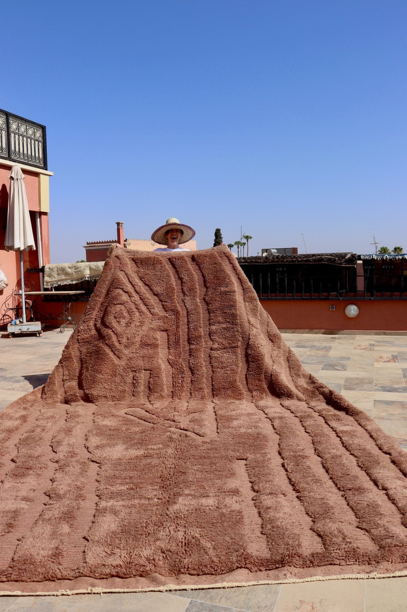 Beni Ouarain Moroccan Colorful Rug (976) 420x298 - Chocolate Ice Cream - Tree of Colors