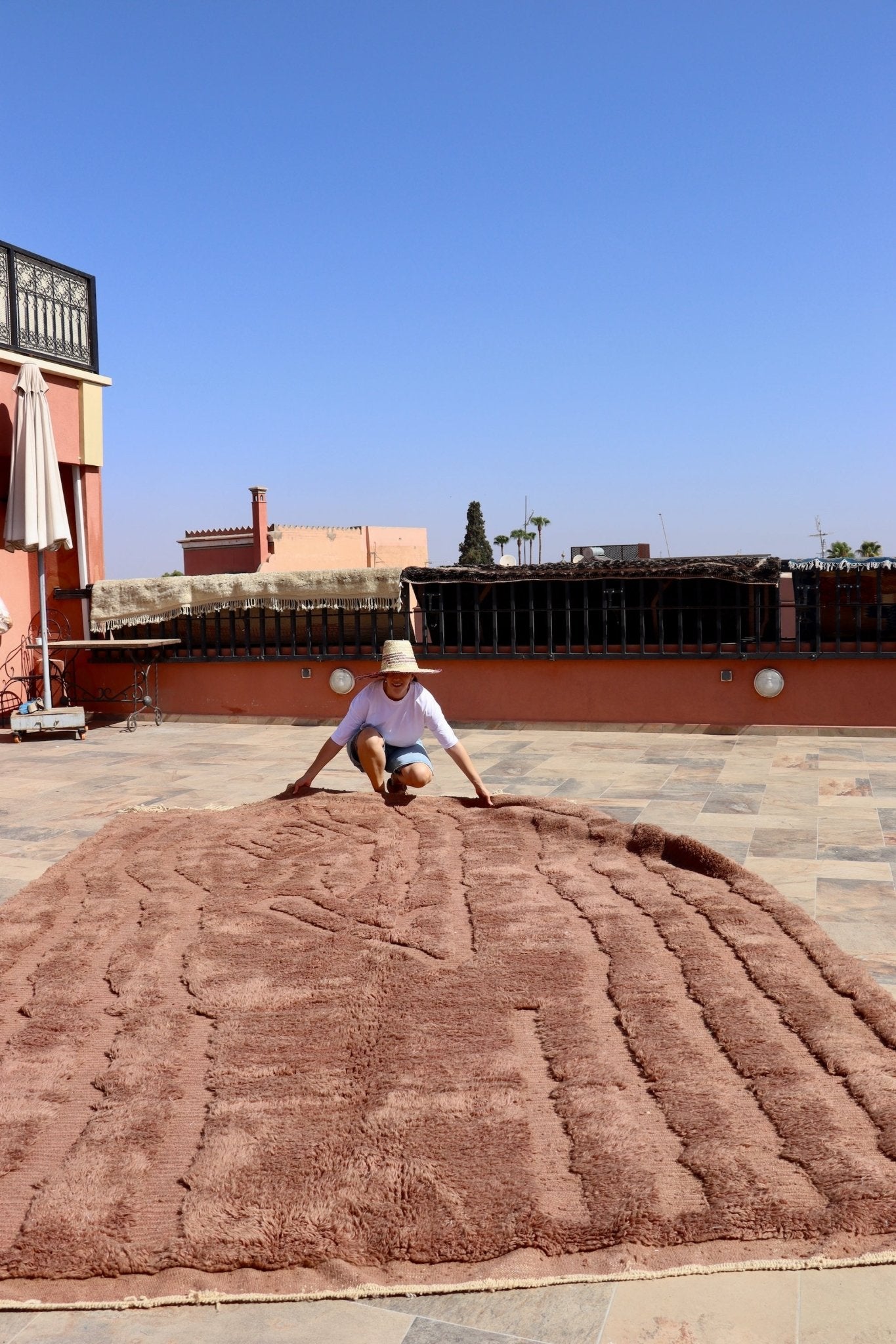 Beni Ouarain Moroccan Colorful Rug (976) 420x298 - Chocolate Ice Cream - Tree of Colors