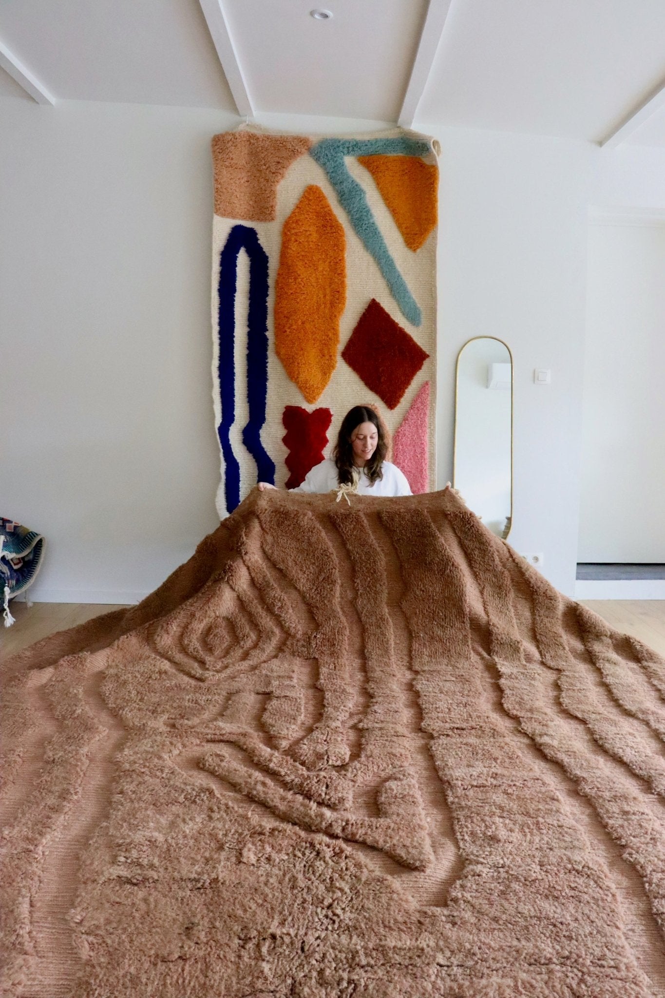 Beni Ouarain Moroccan Colorful Rug (976) 420x298 - Chocolate Ice Cream - Tree of Colors