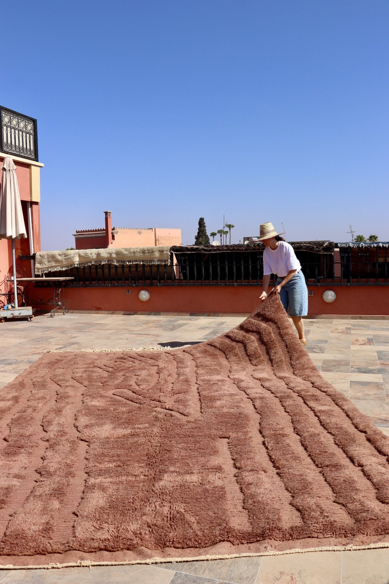 Beni Ouarain Moroccan Colorful Rug (976) 420x298 - Chocolate Ice Cream - Tree of Colors